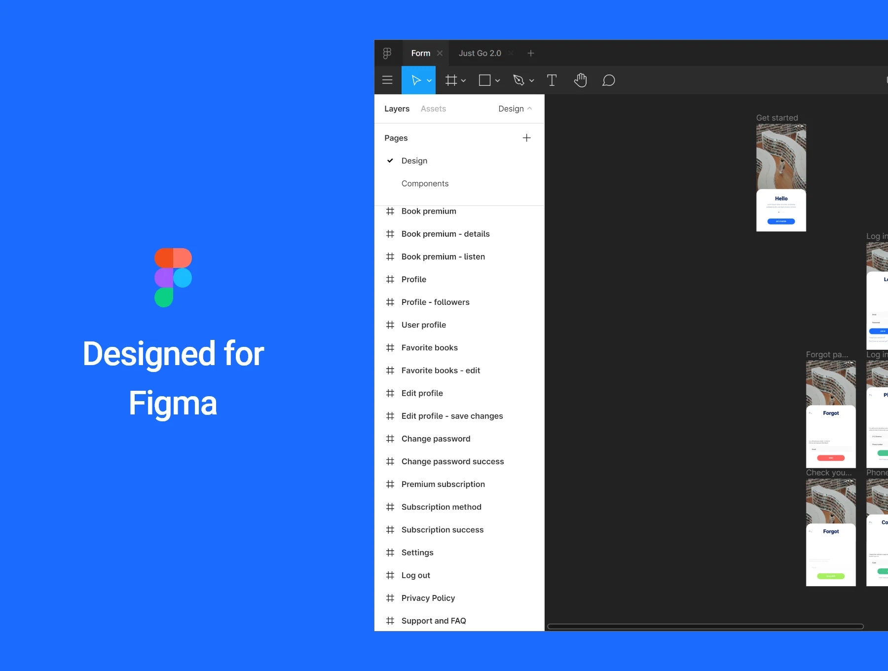 Form Audiobooks app - Figma Version 4