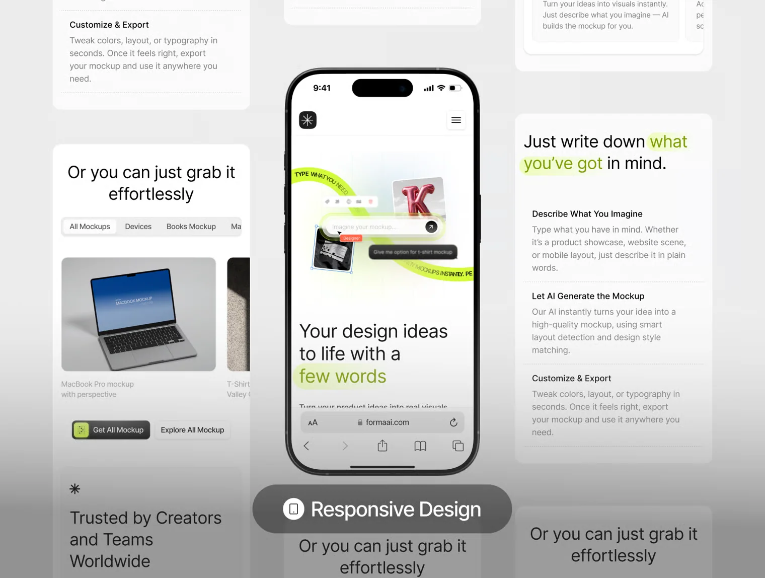 Forma AI - AI Mockup Generator Website 3