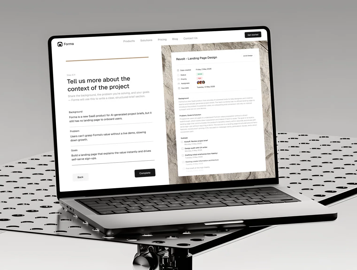 Forma - AI Brief Generator Website Kit 7