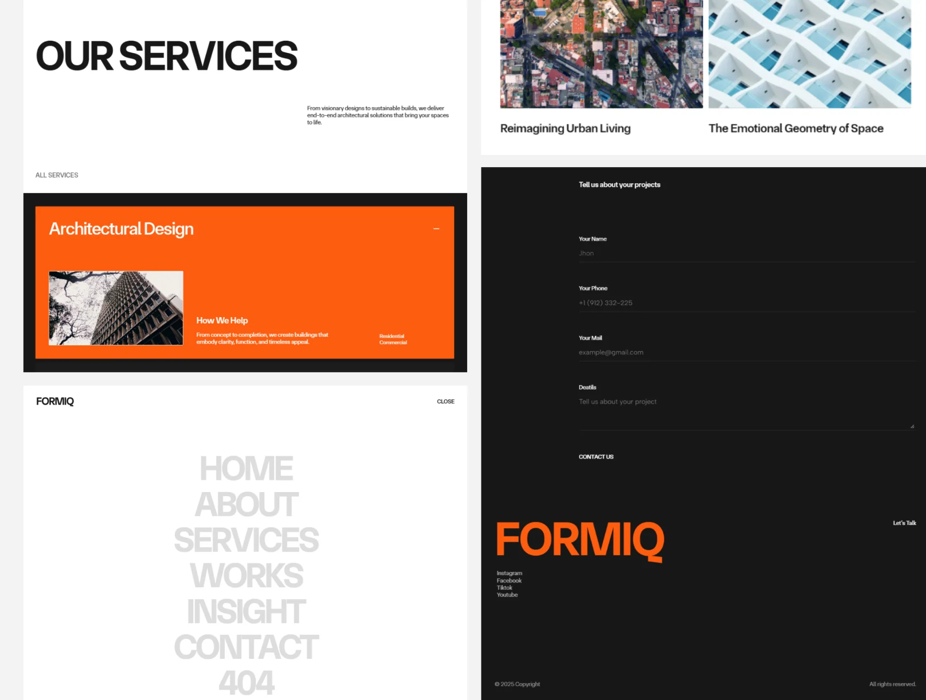 Formiq | Modern Framer Template for Architecture, Interior, and Design Studios 3