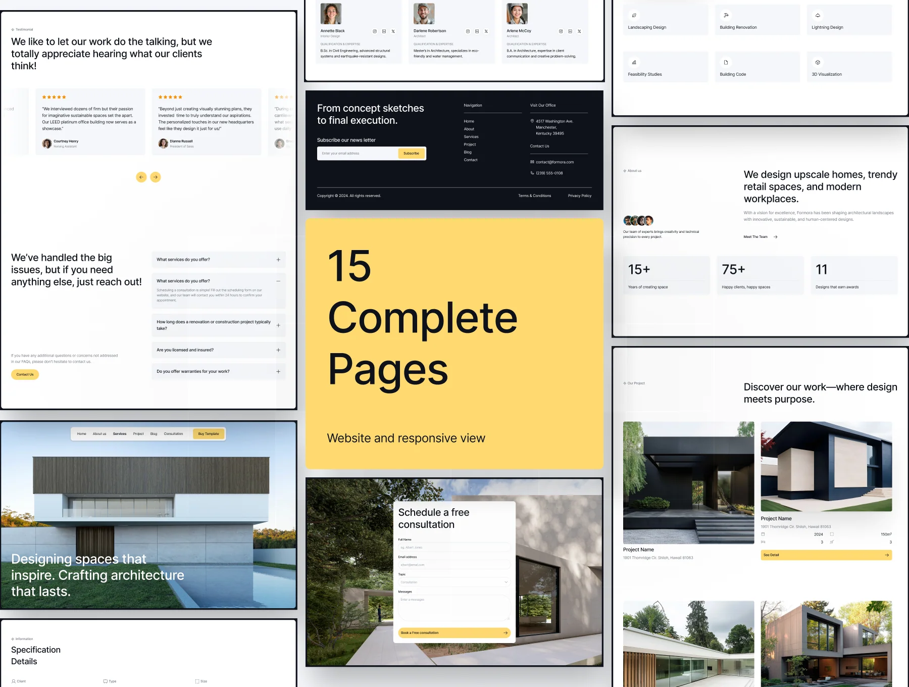 Formora - Architecture Firm Website UI KIT 5