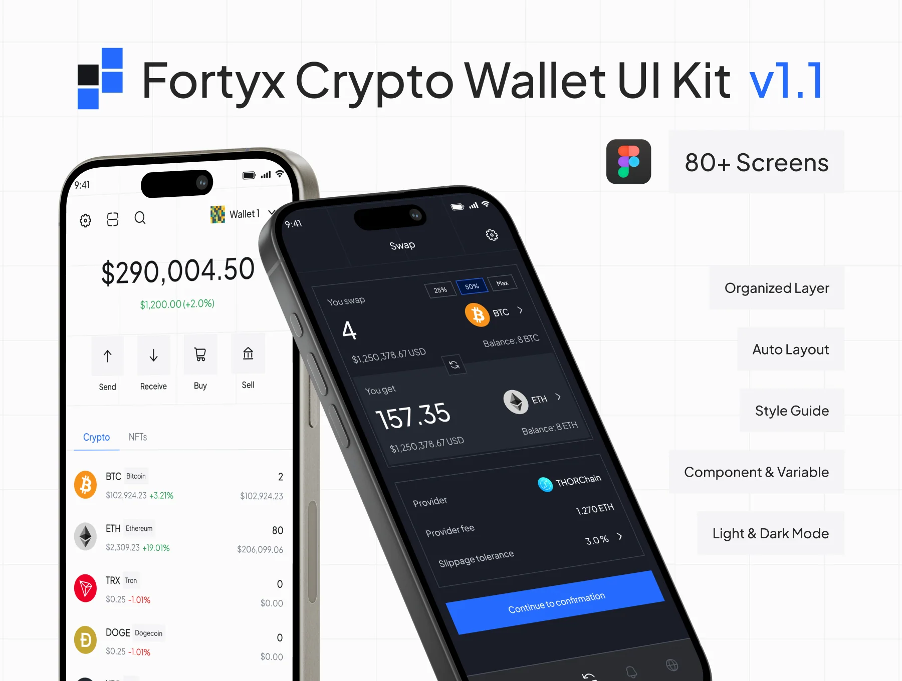 Fortyx - Crypto Wallet App UI Kit