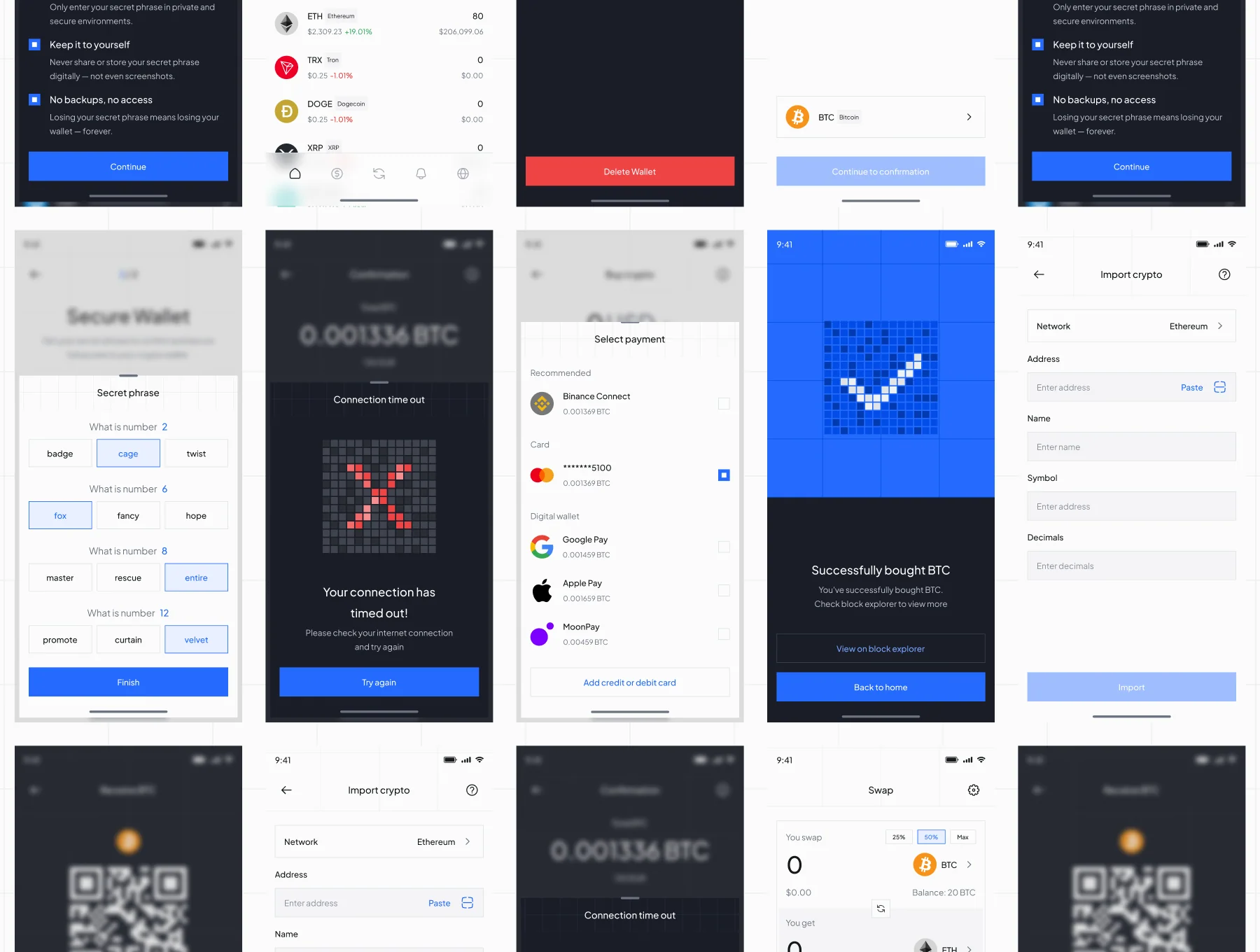 Fortyx - Crypto Wallet App UI Kit 3