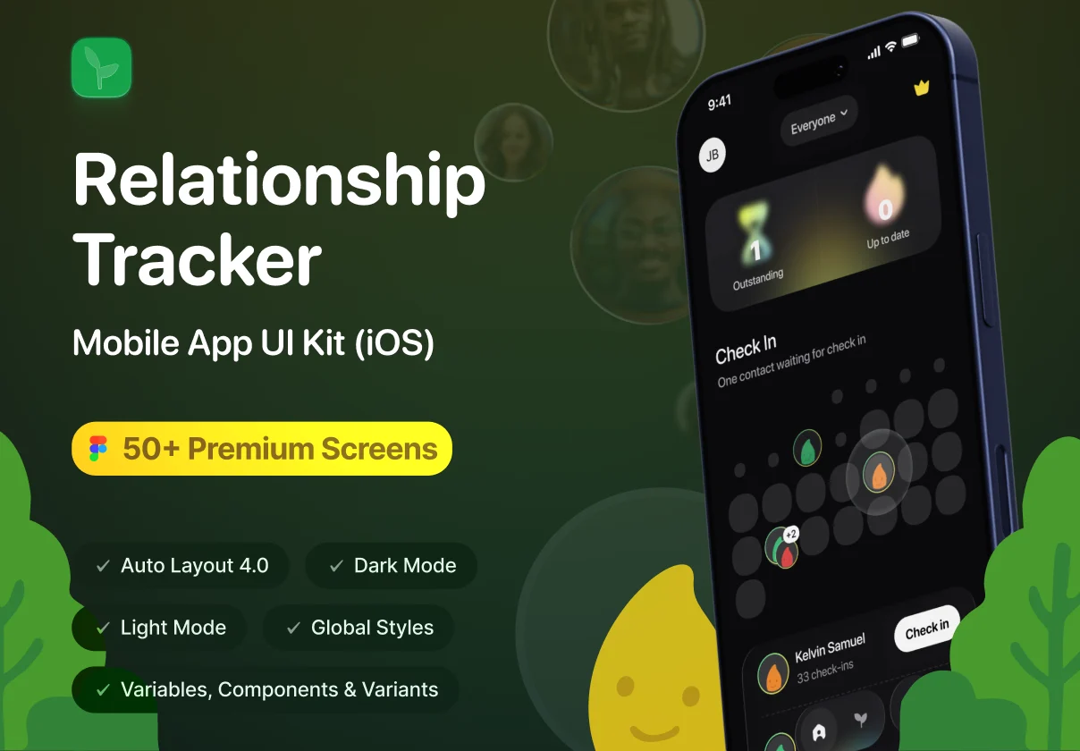 Foster - Relationship Tracker UI Kit (iOS)