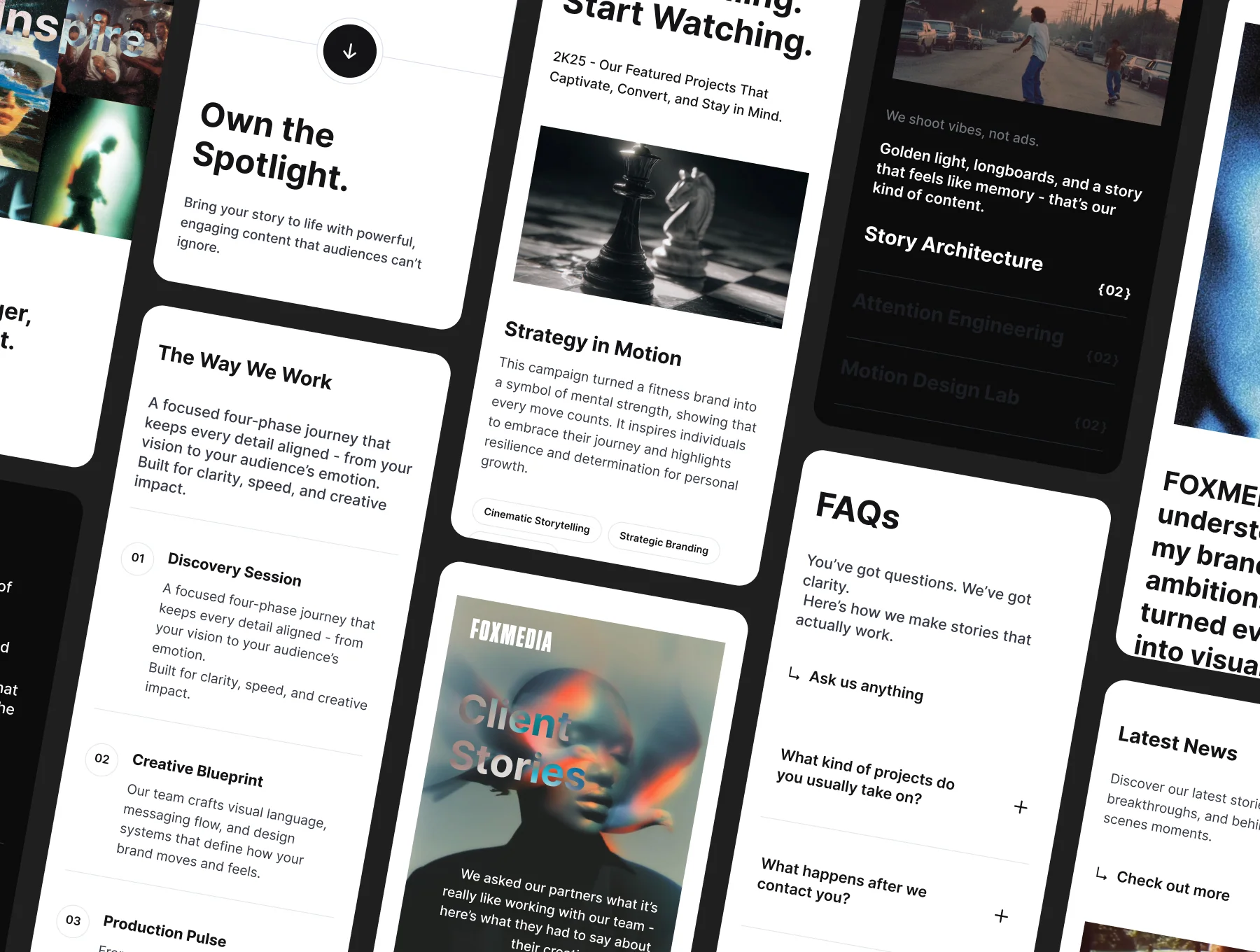 FOXMEDIA - Cinematic Creative Agency Website Template for Figma 2