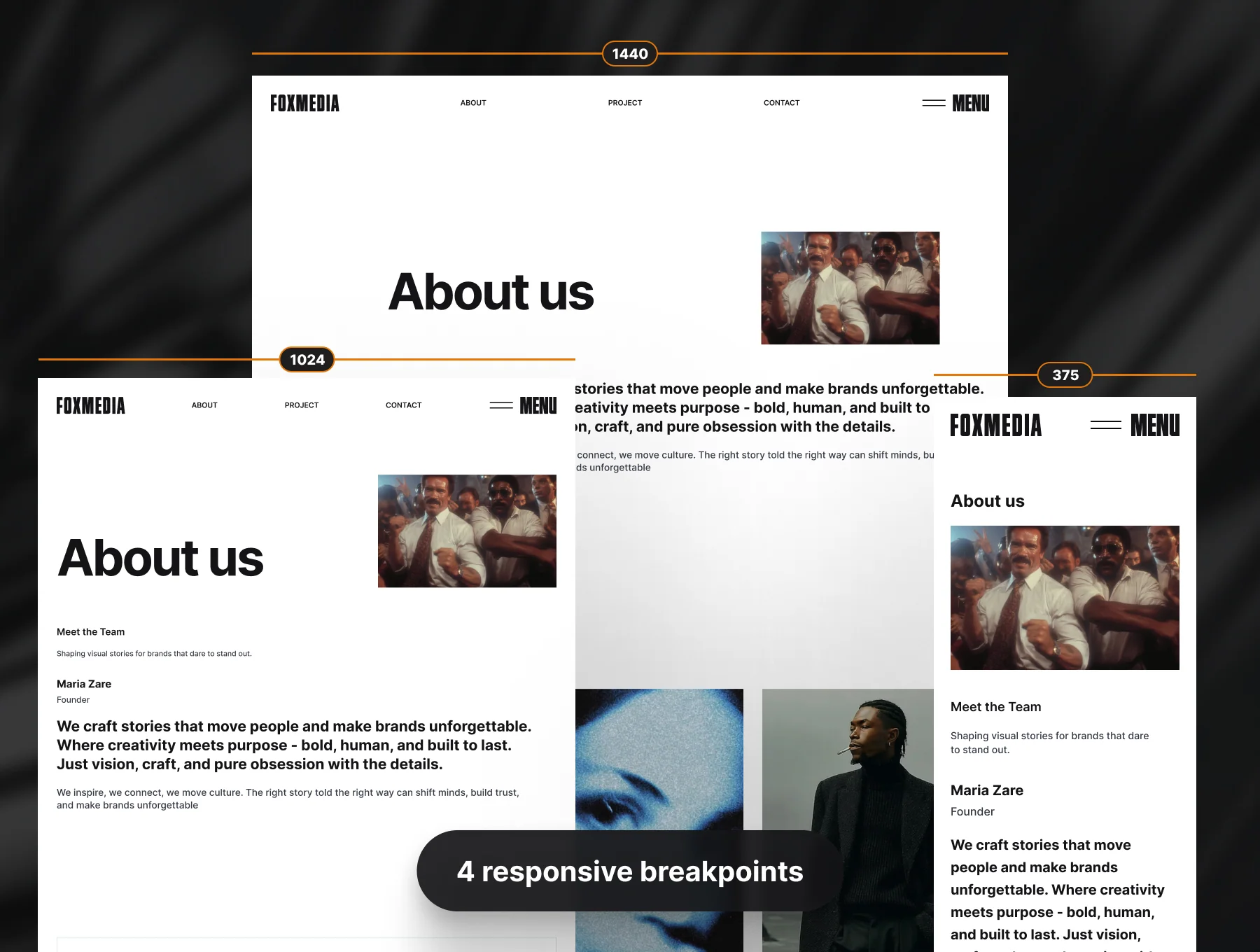 FOXMEDIA - Cinematic Creative Agency Website Template for Figma 4
