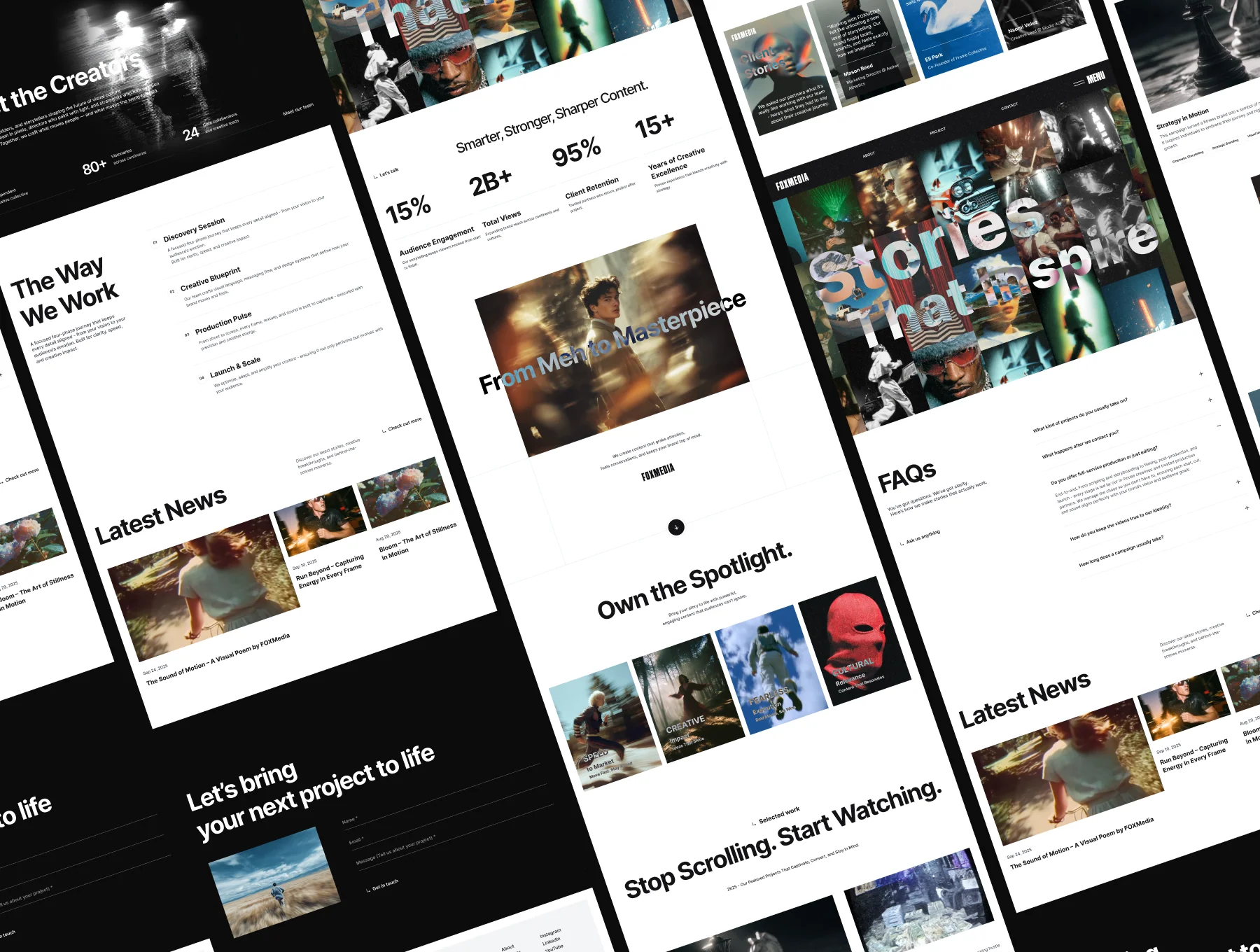 FOXMEDIA - Cinematic Creative Agency Website Template for Figma 5