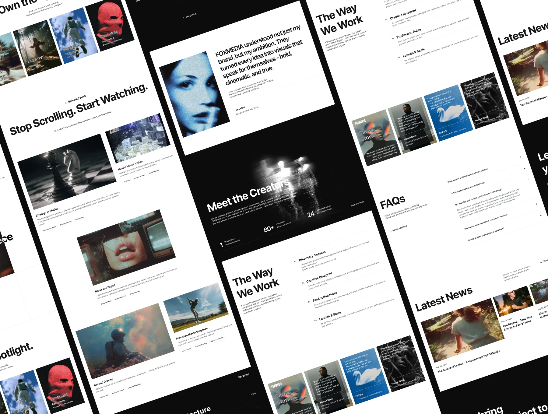 FOXMEDIA - Cinematic Creative Agency Website Template for Figma 6