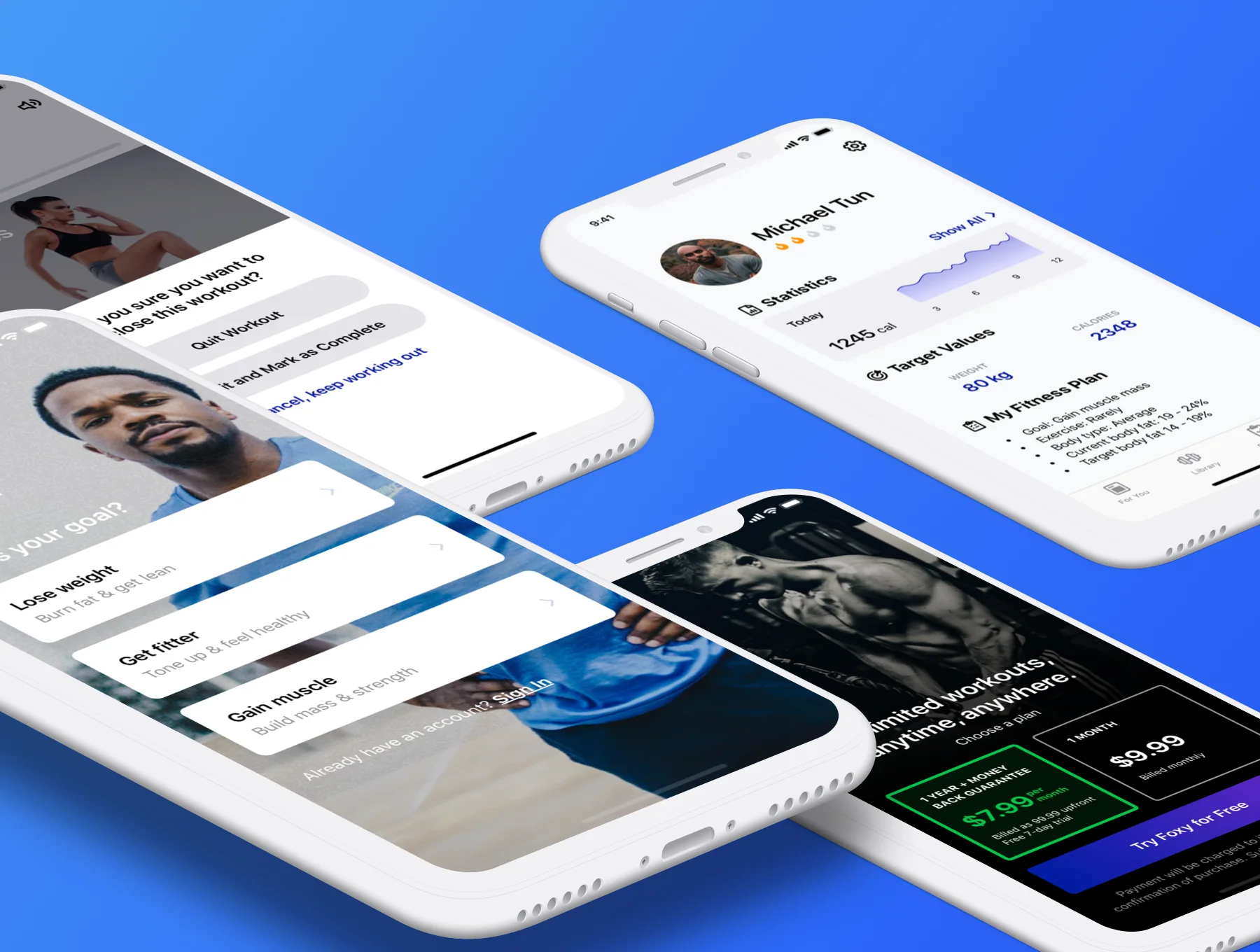 Foxy Fitness UI Kit 6