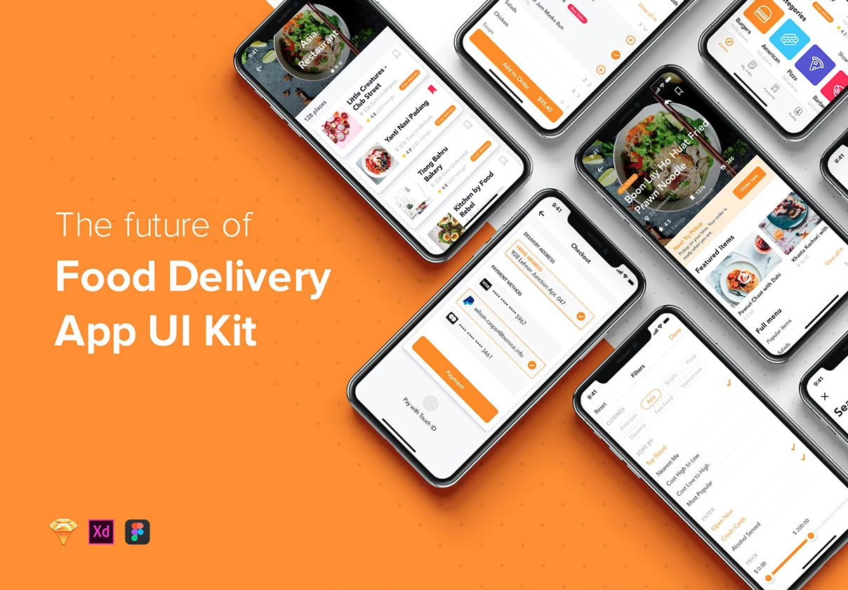 Fozzi - Food Delivery mobile app UI Kit