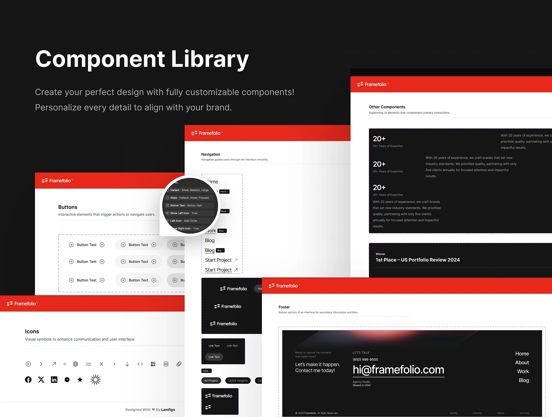 Framefolio - Digital Agency Website UI Kit 4