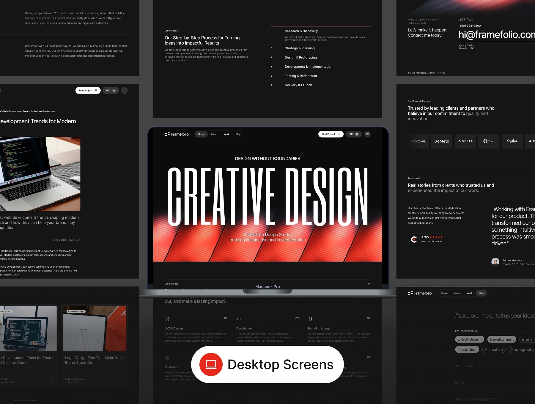 Framefolio - Digital Agency Website UI Kit 5