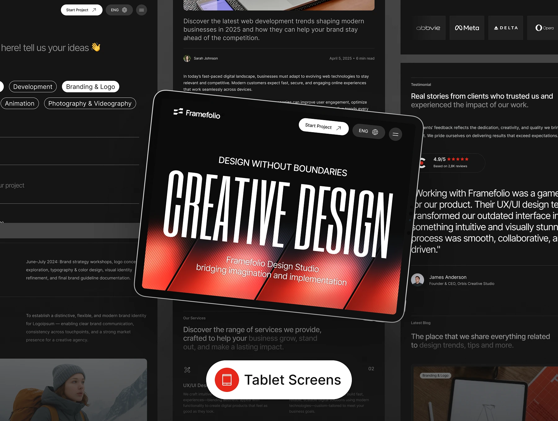 Framefolio - Digital Agency Website UI Kit 6