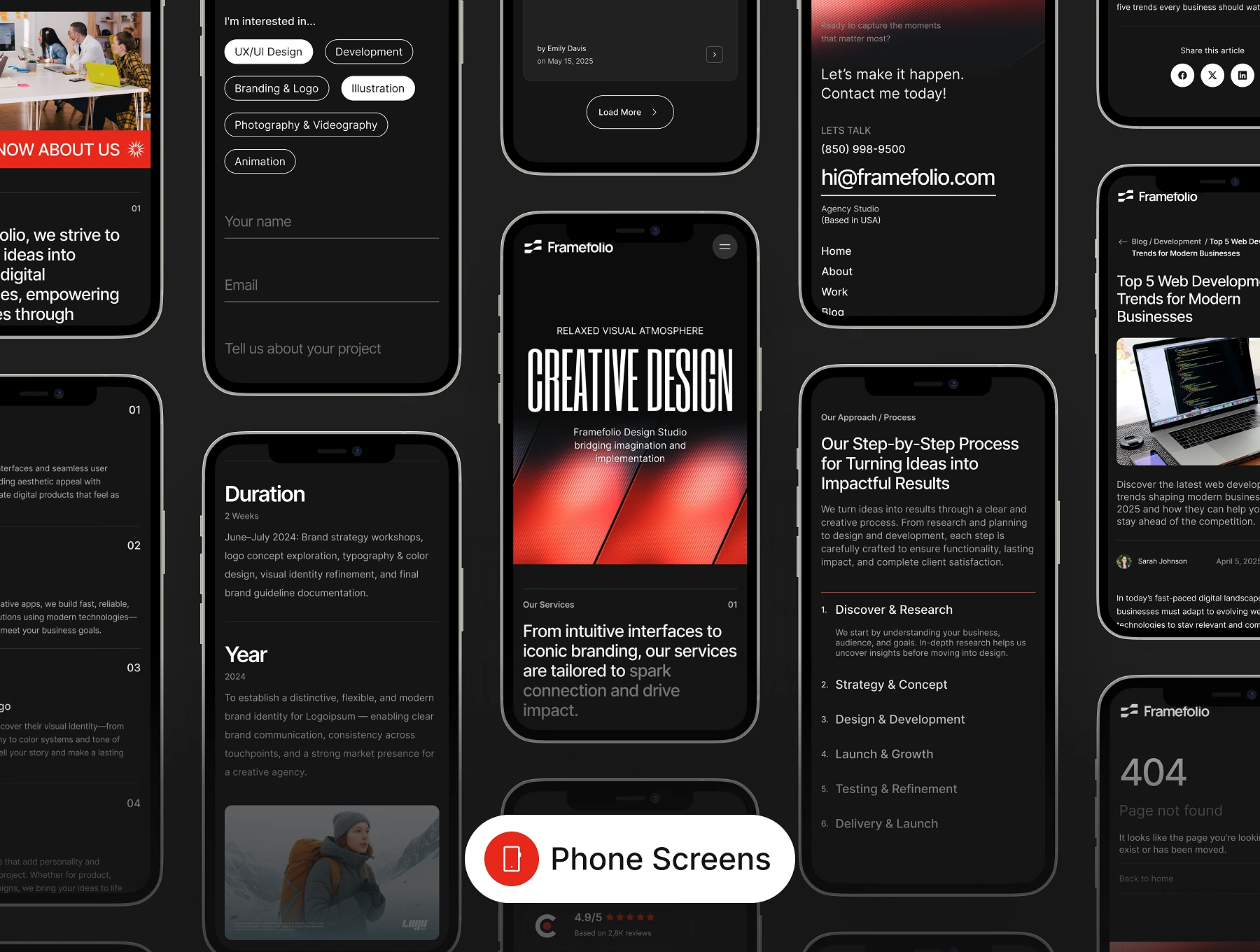Framefolio - Digital Agency Website UI Kit 7