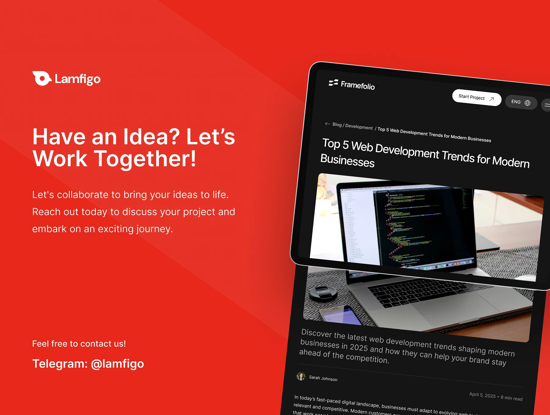 Framefolio - Digital Agency Website UI Kit 8