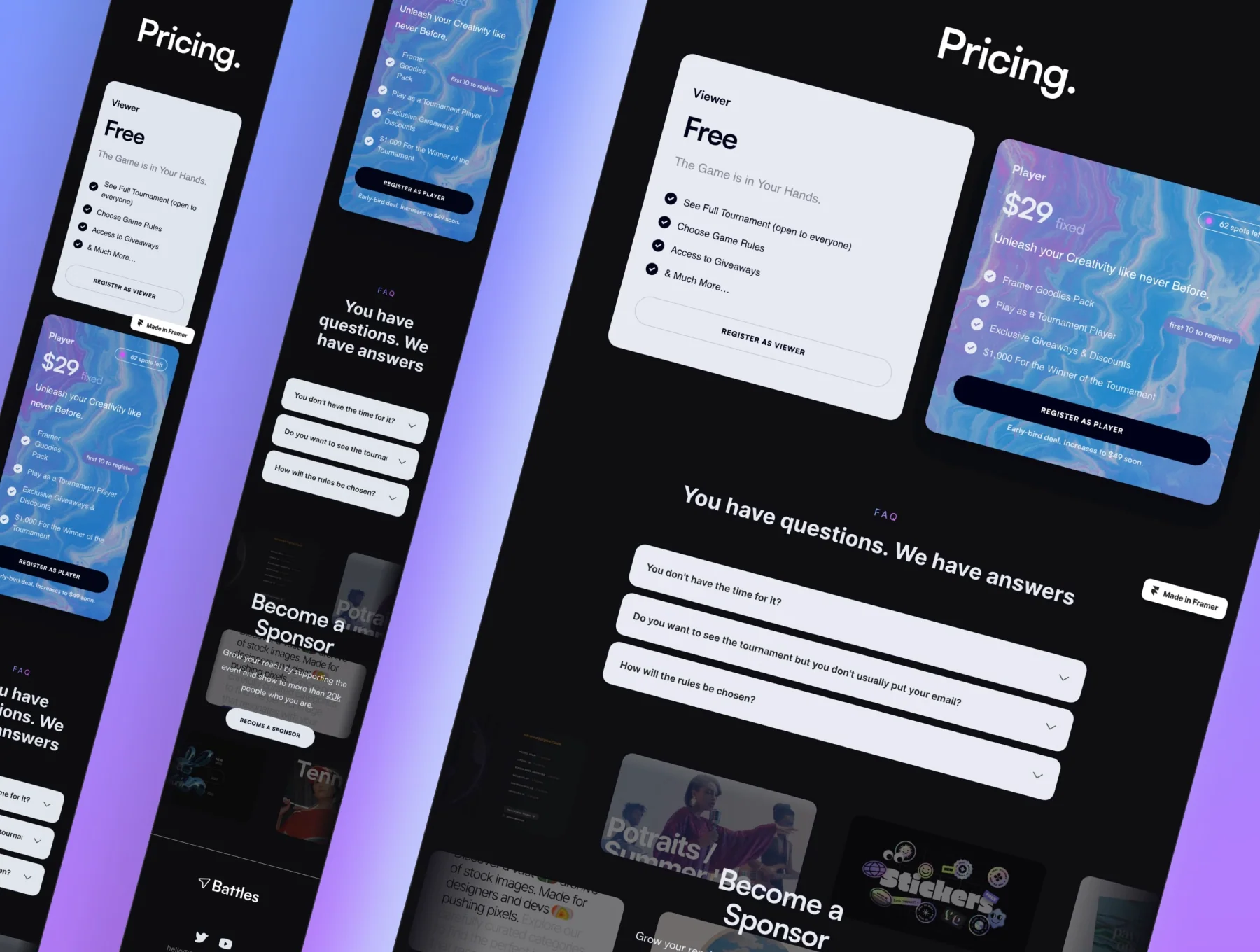 Battles - Framer Event Template 4