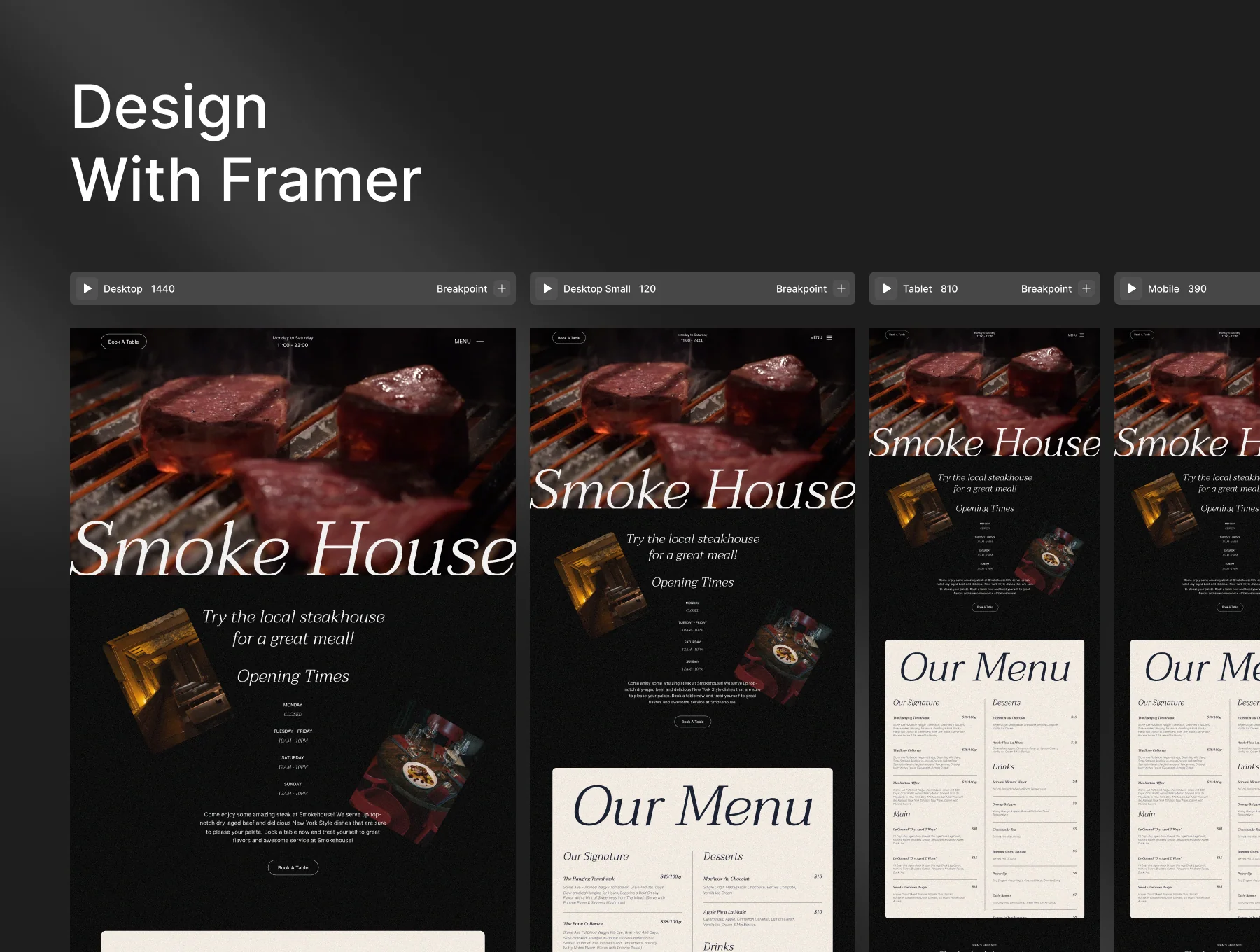 Framer Template For Steak Restaurant 6
