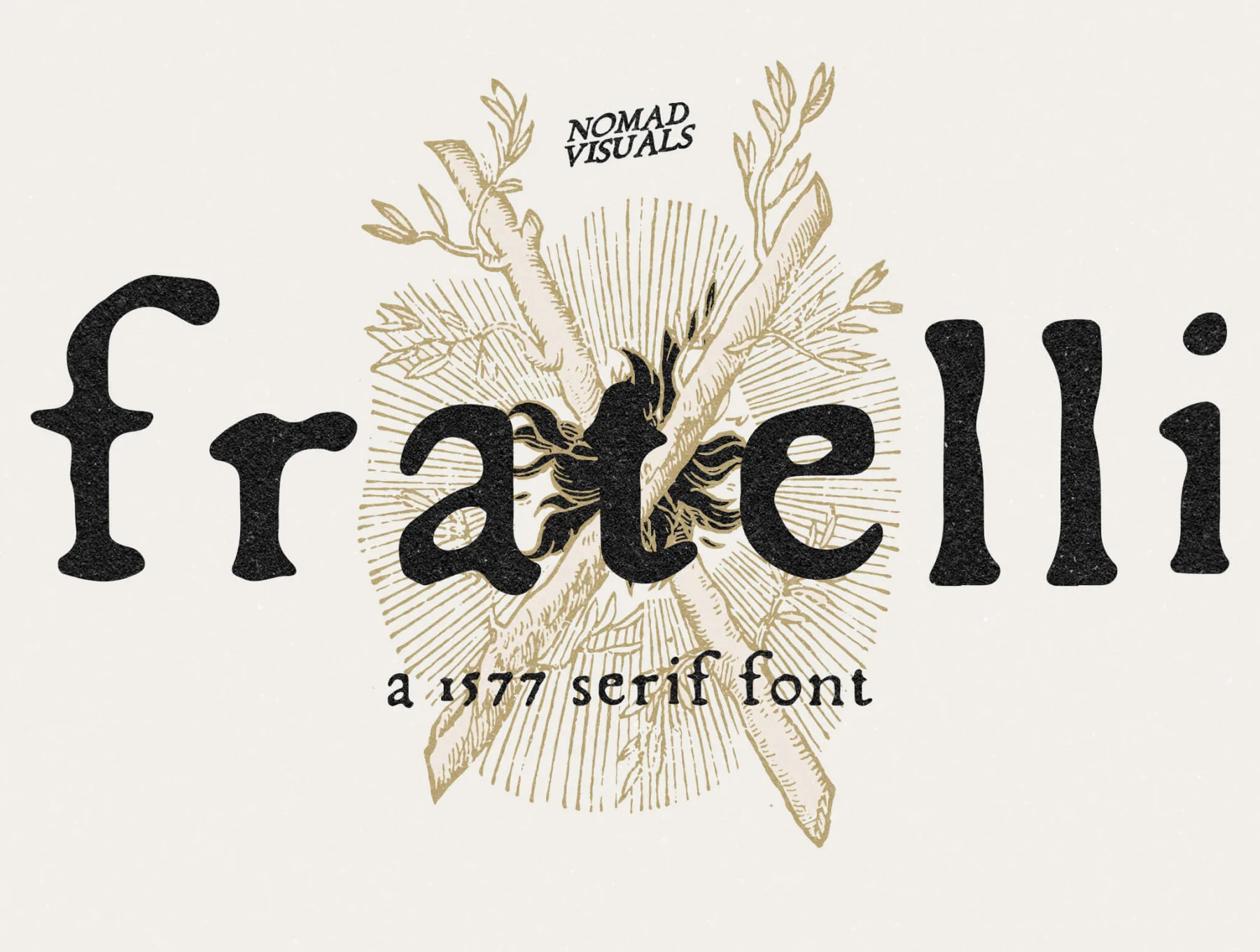 Fratelli – A 1577 Serif Font + Vintage Illustrations
