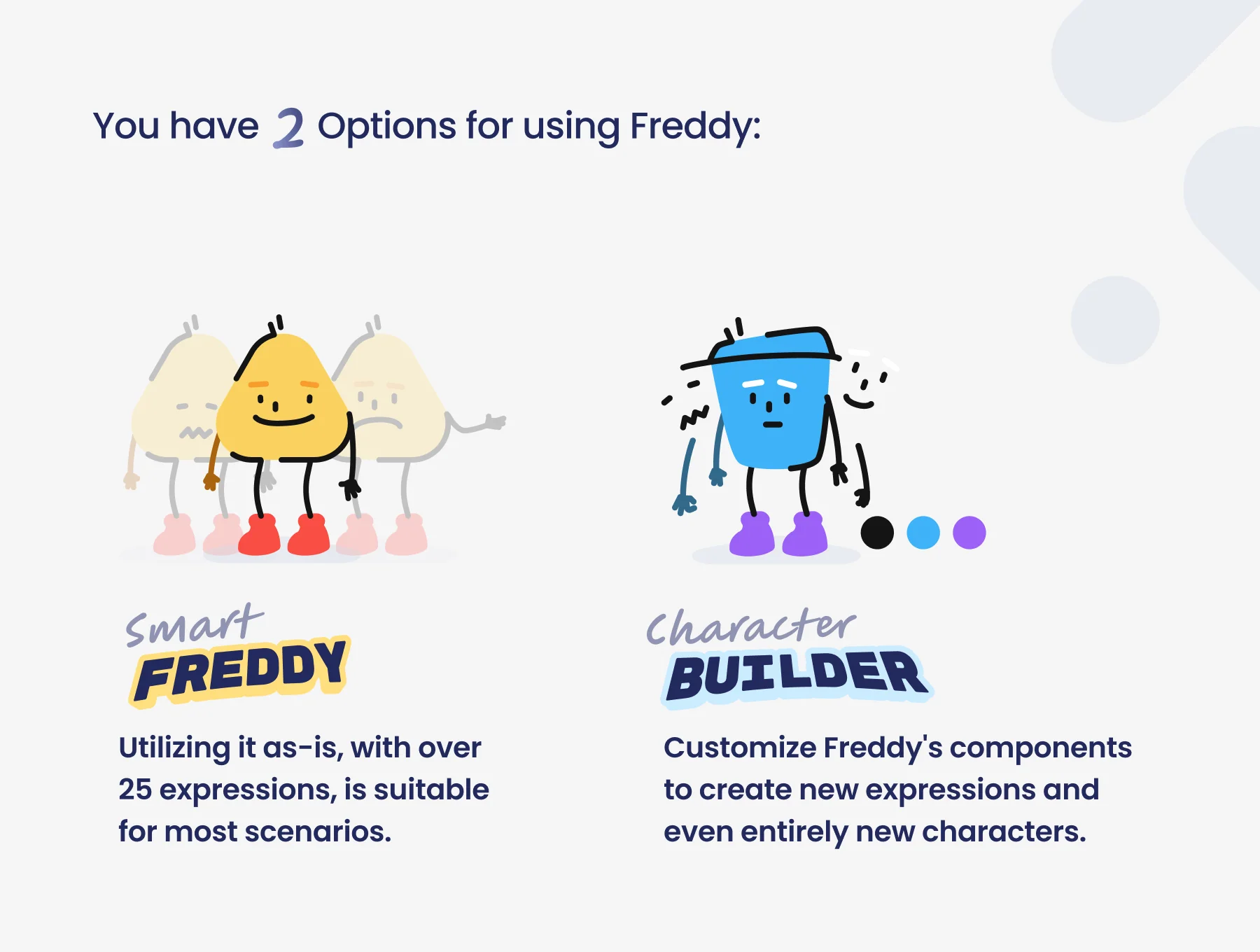 Freddy UI character illustrations 2