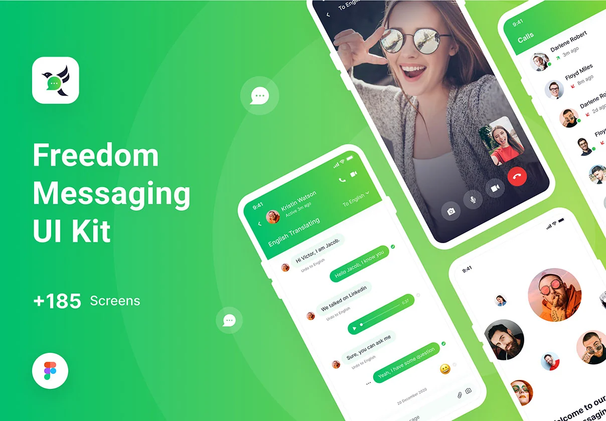 Freedom Messaging App UI Kit