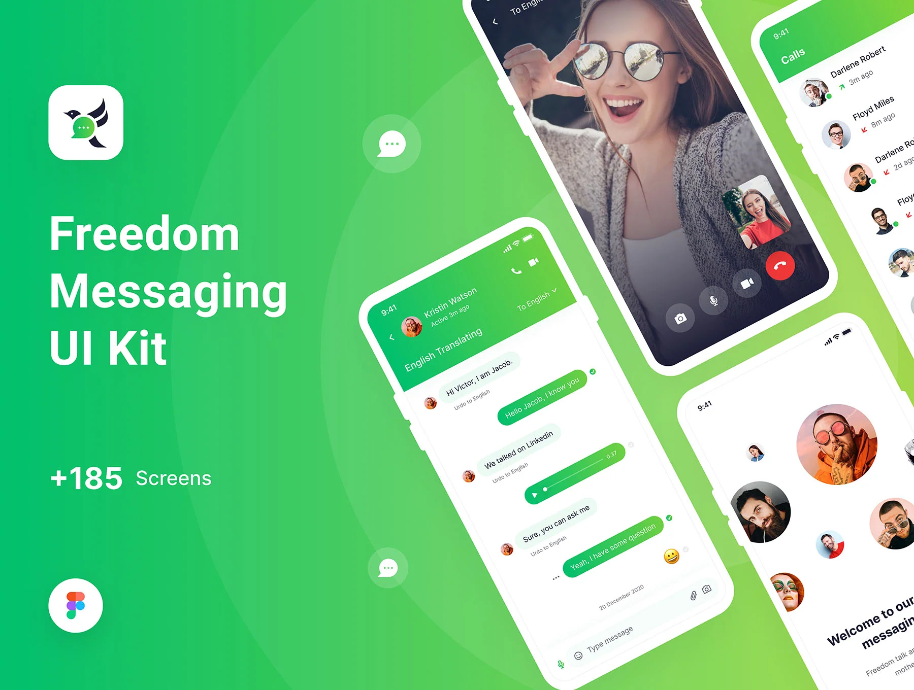 Freedom Messaging App UI Kit