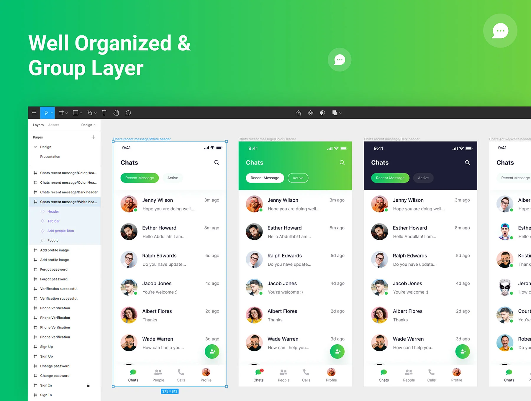 Freedom Messaging App UI Kit 2