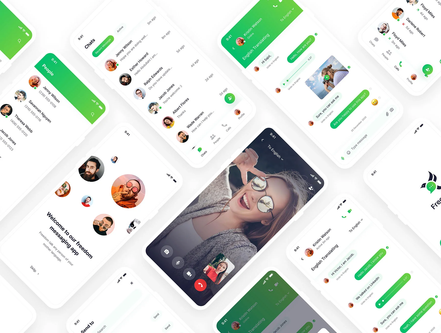 Freedom Messaging App UI Kit 5