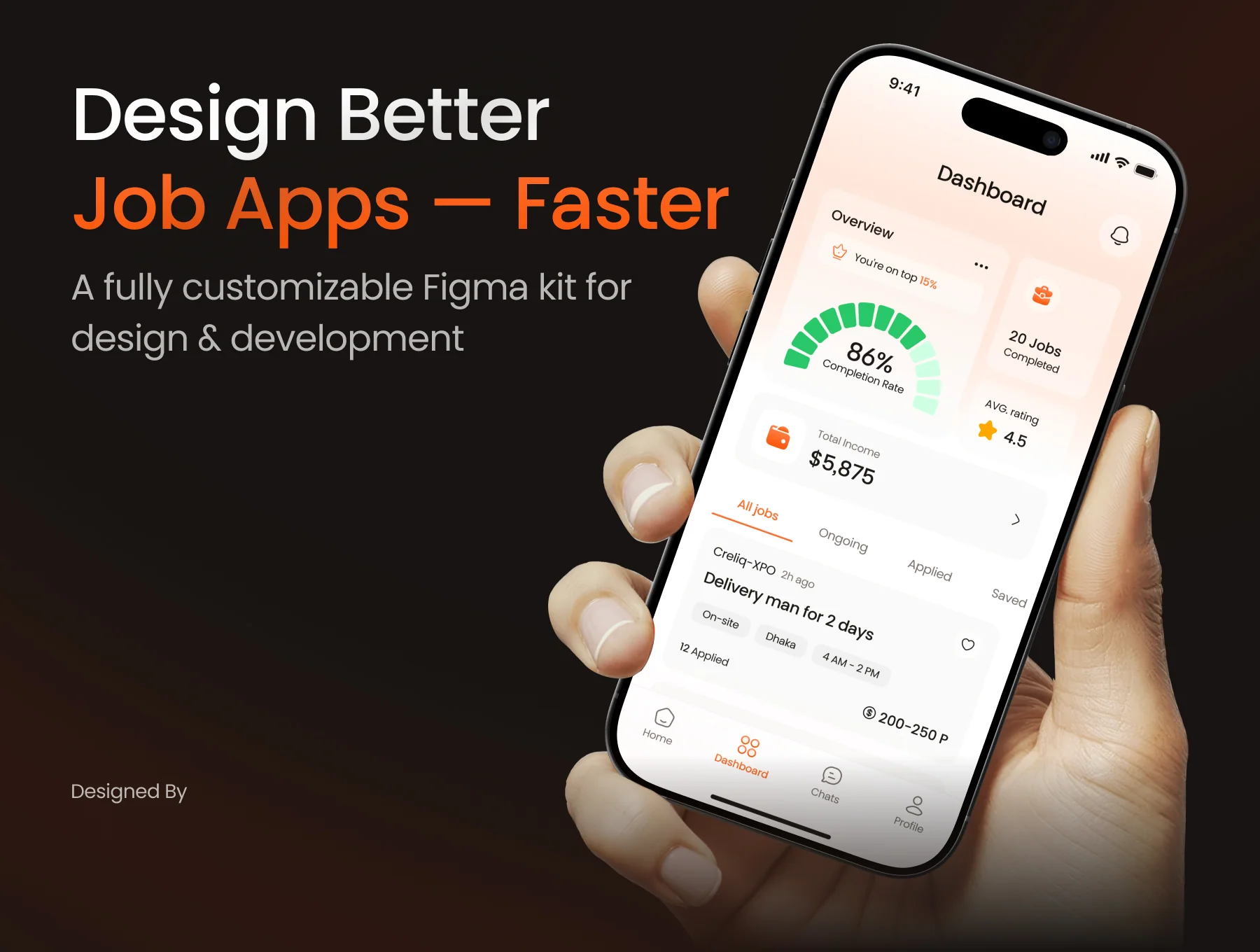 Freedoom – Part Time Job Finder App UI Kit 2