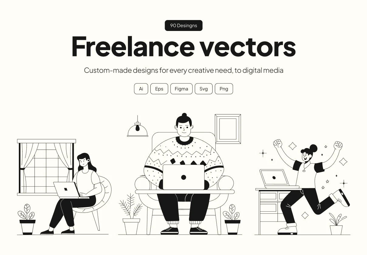 Freelance Vector Illustration Set