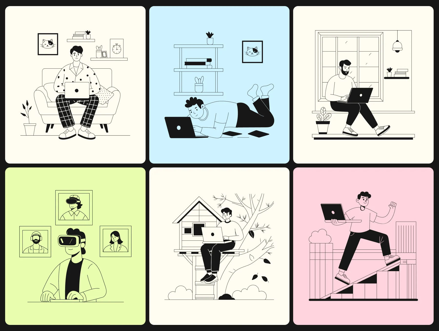 Freelance Vector Illustration Set