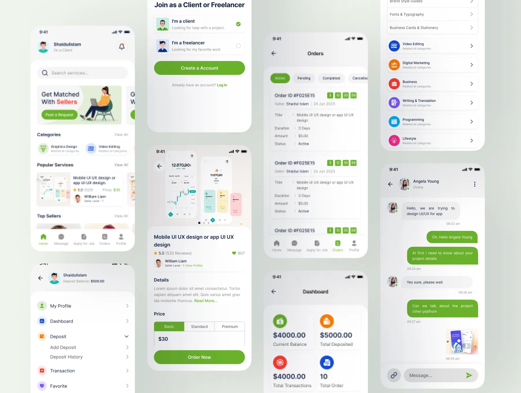 Freelancer  Marketplace App UI kit ( Android & iOS) 3