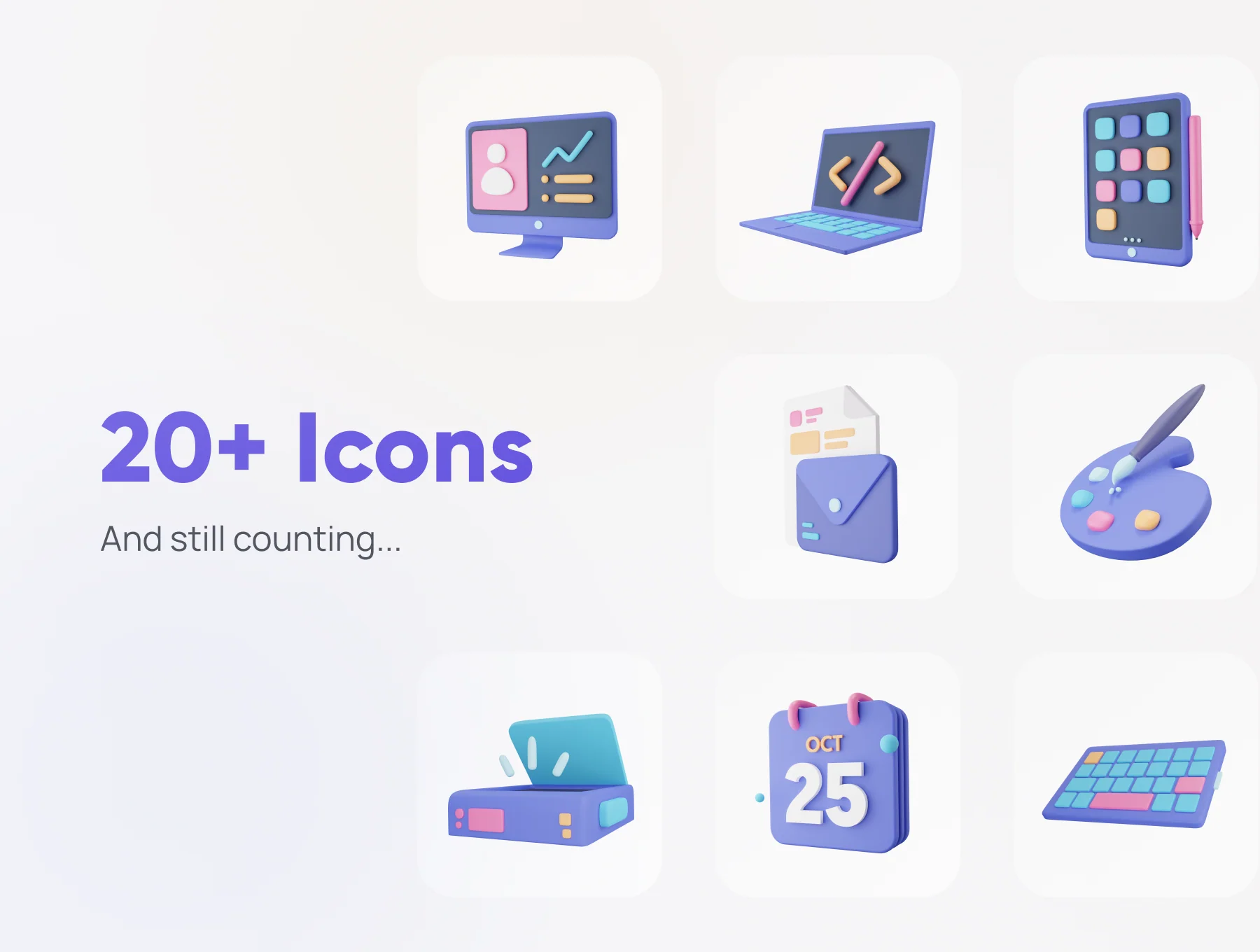 Freelancy - Freelance 3D Icon Set 7