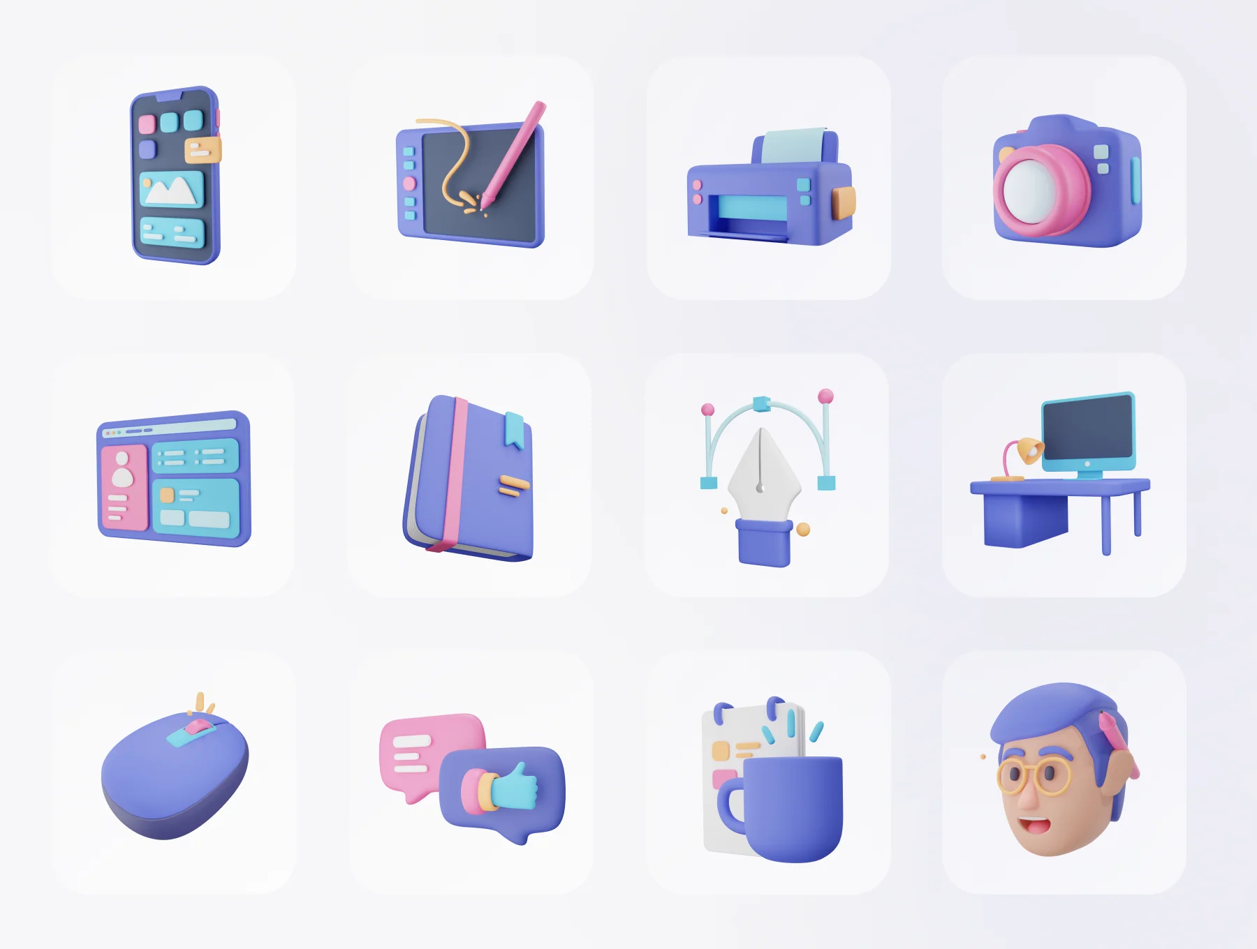 Freelancy - Freelance 3D Icon Set 8