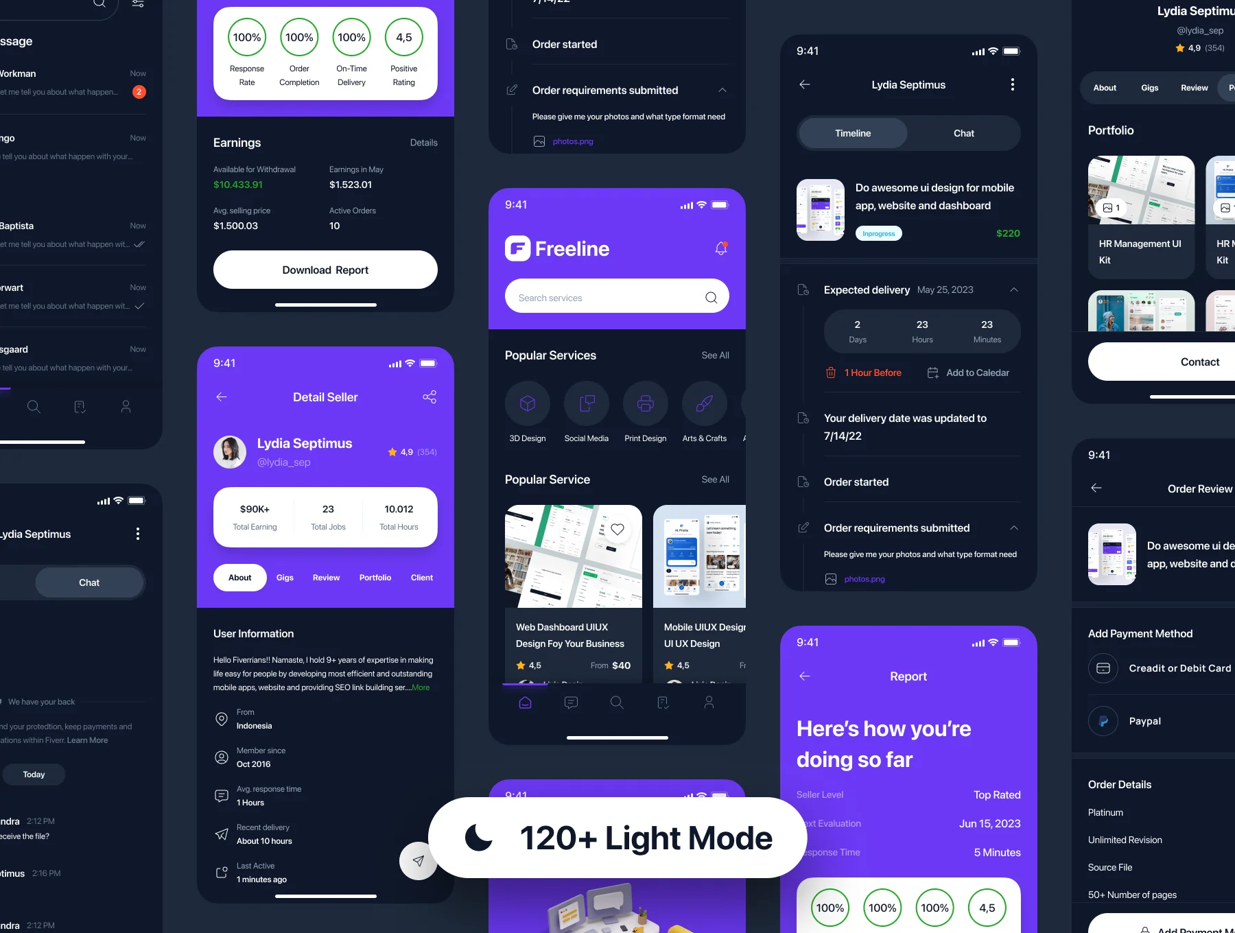 Freeline - Freelance Services App UI Kit 5