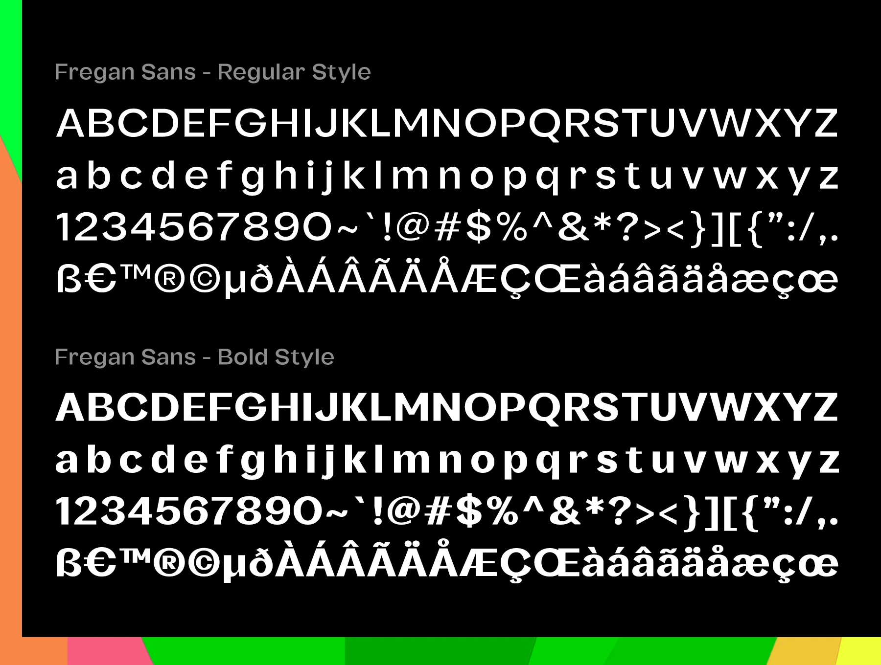 Fregan Typeface 9