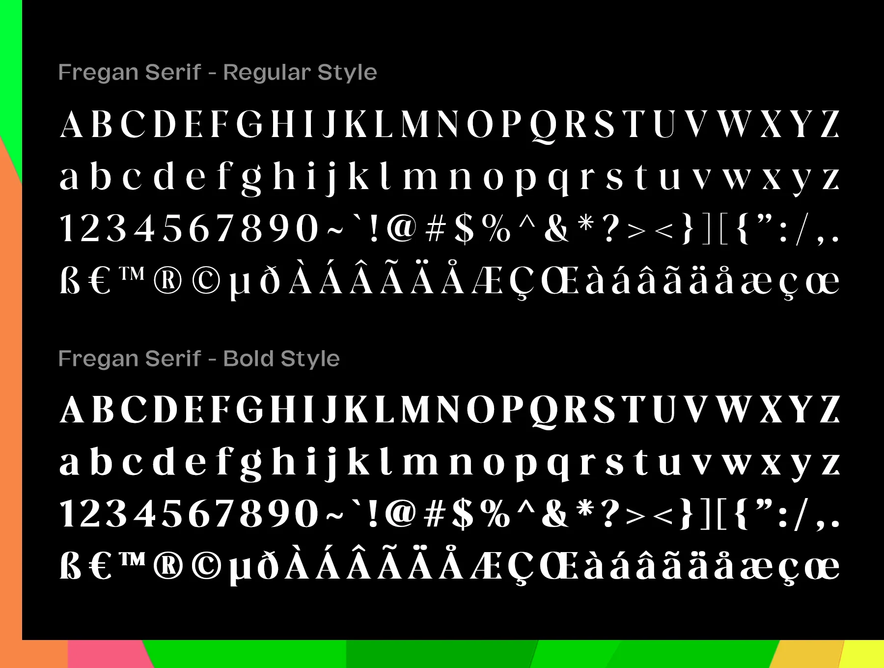 Fregan Typeface 8