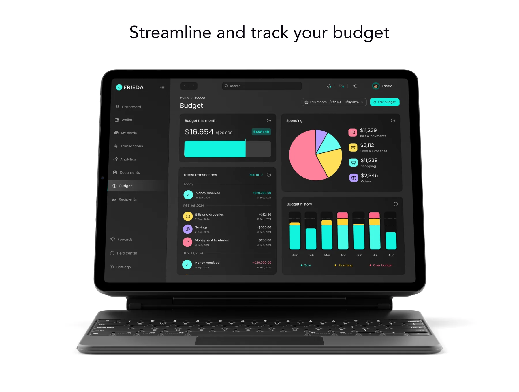 Freida - Dashboard Web UI Kit 3