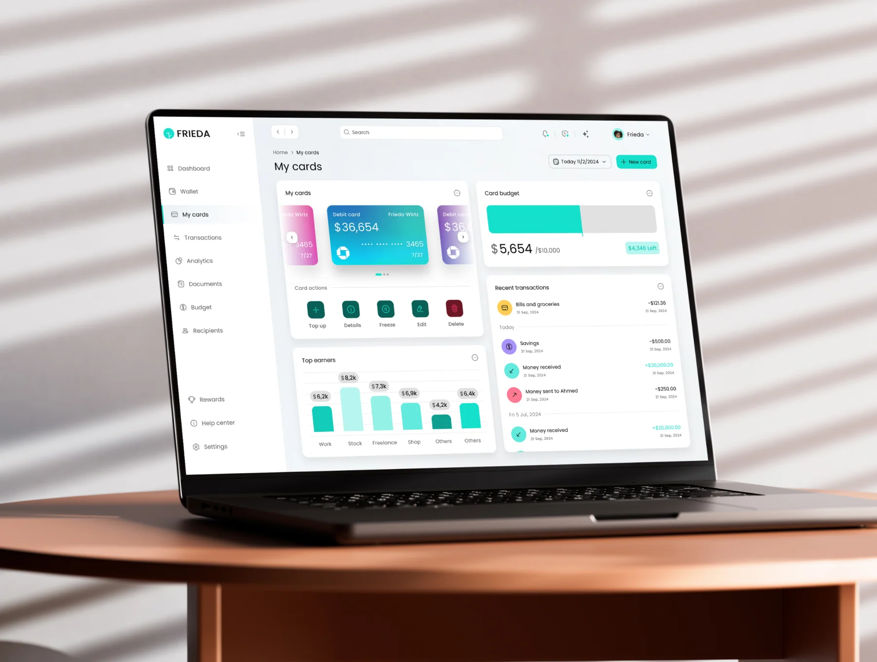 Freida - Dashboard Web UI Kit 4