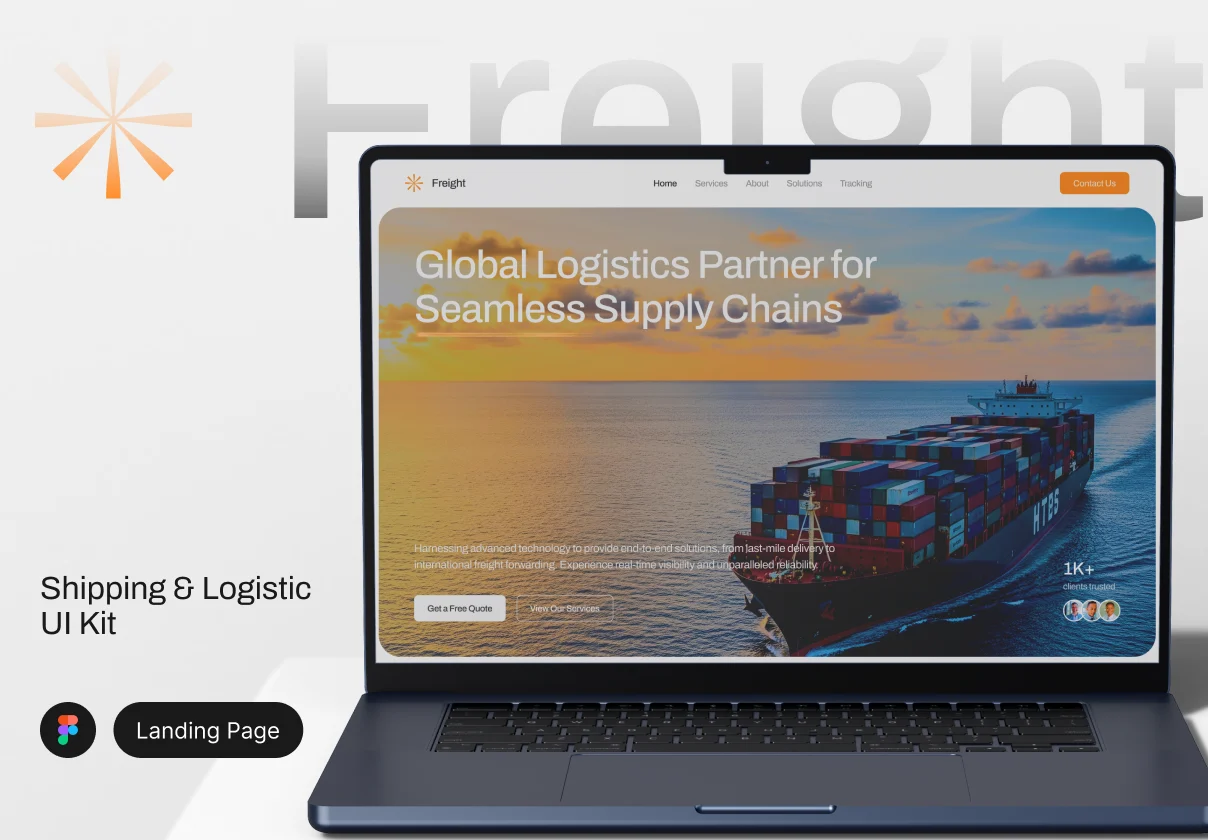 Freight - Shipping & Logistic Landing Page UI Kit