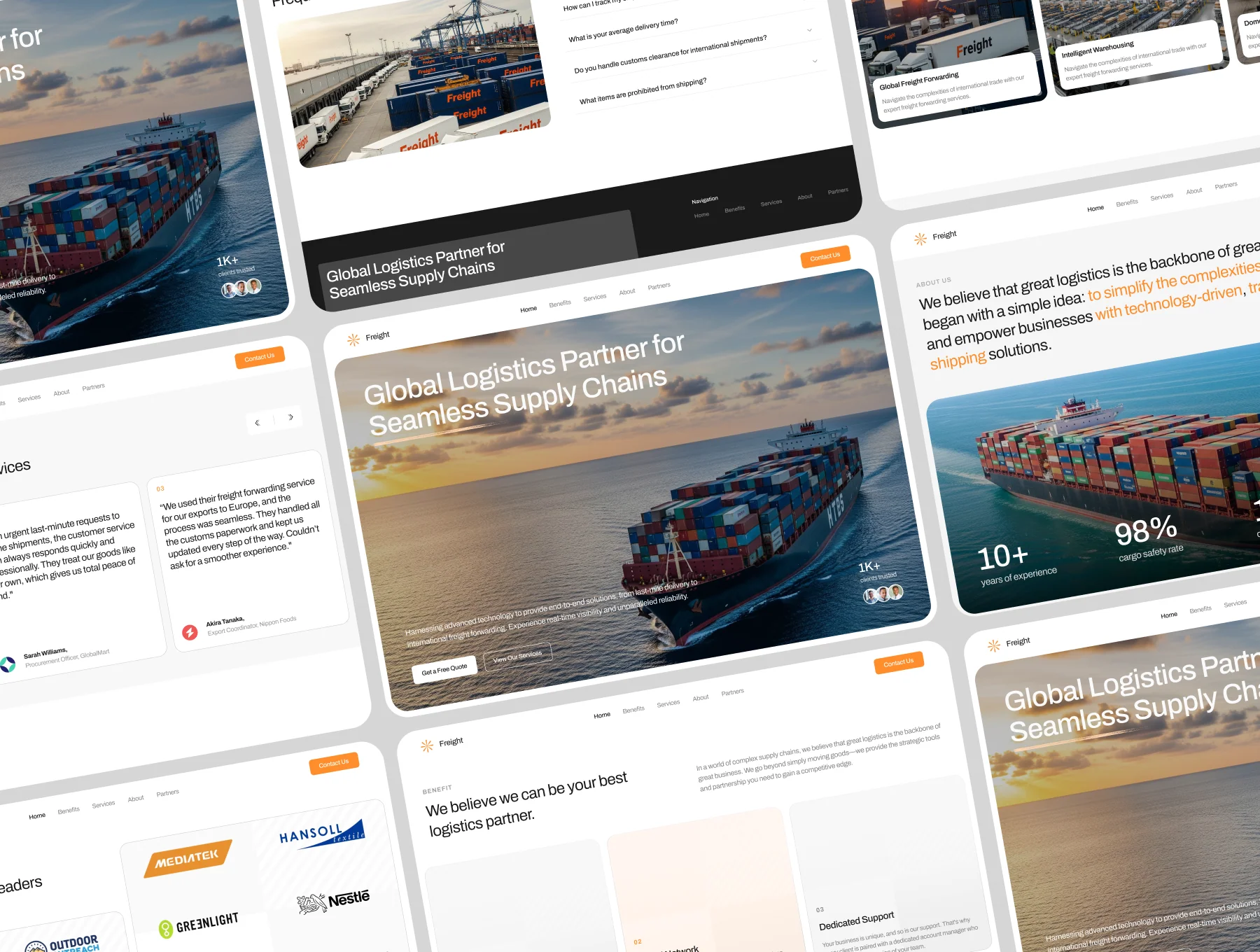 Freight - Shipping & Logistic Landing Page UI Kit 5