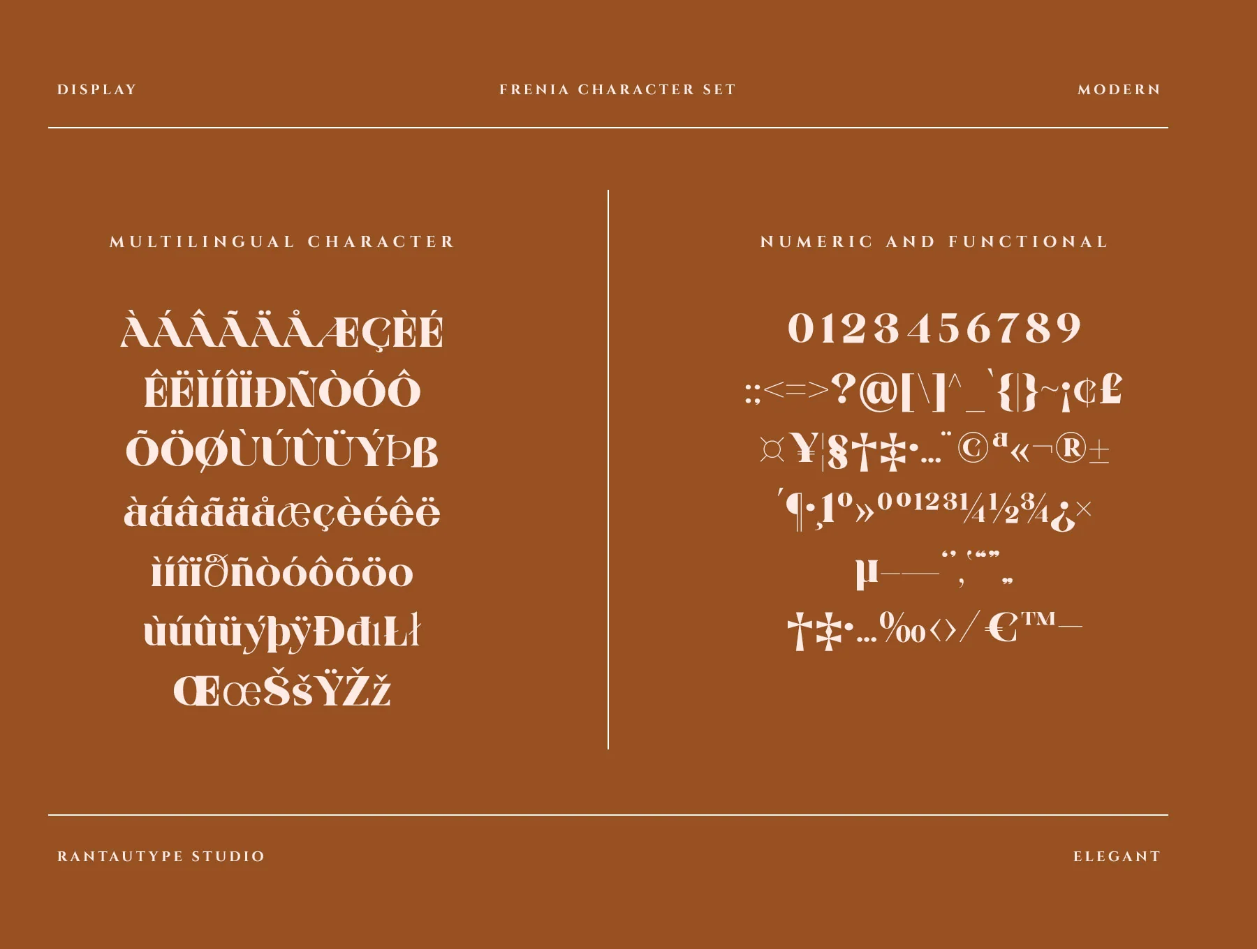 Frenia Modern Serif Typeface 9