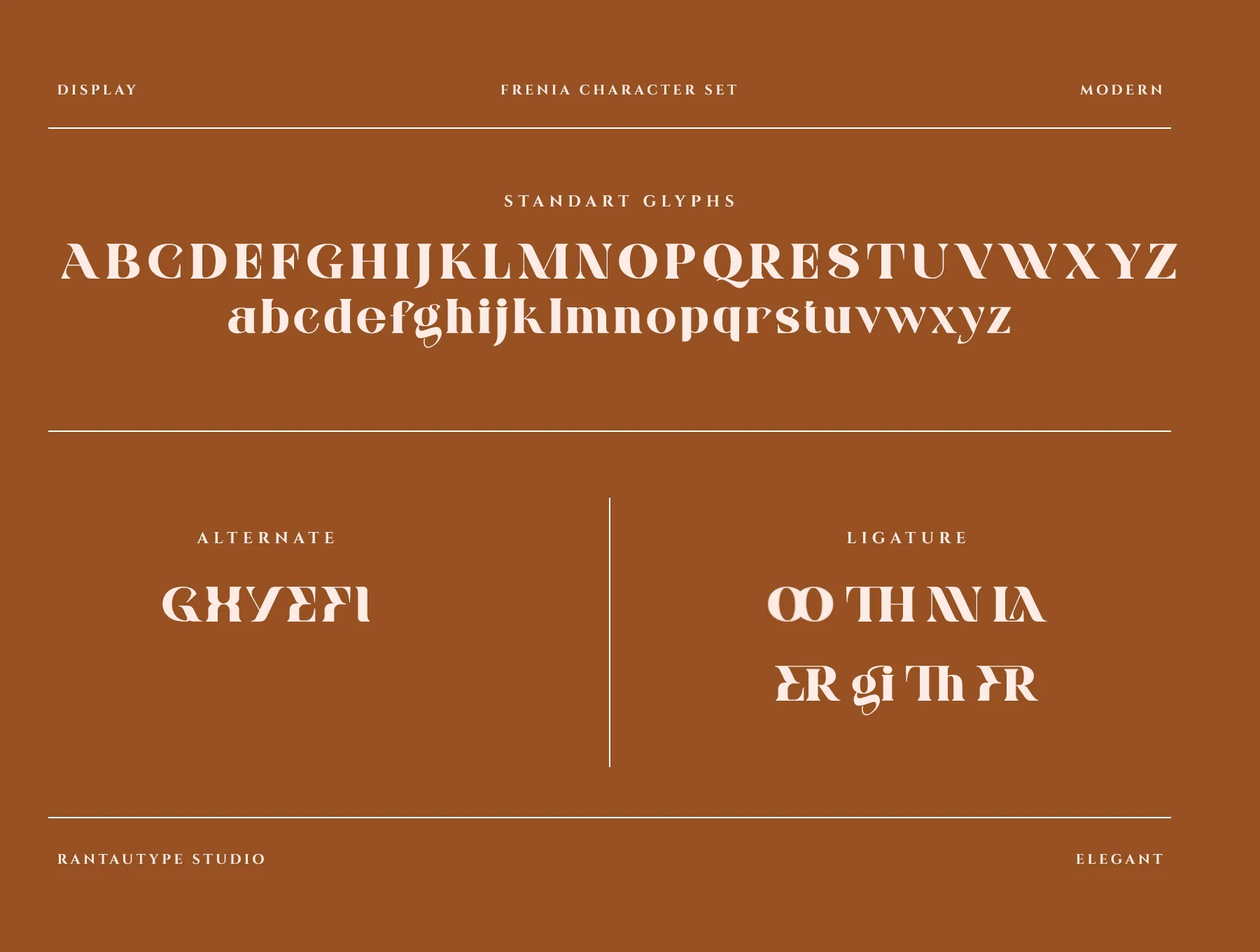 Frenia Modern Serif Typeface 8