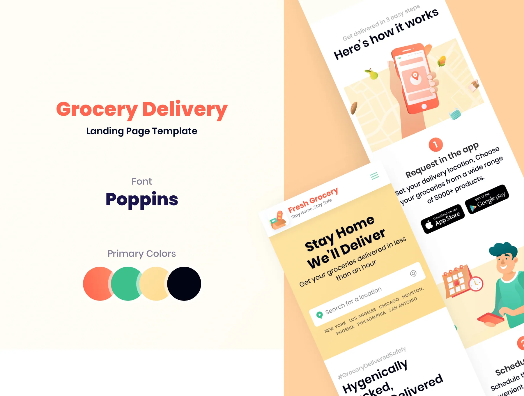 Fresh Grocery - Landing Page Design Template 6