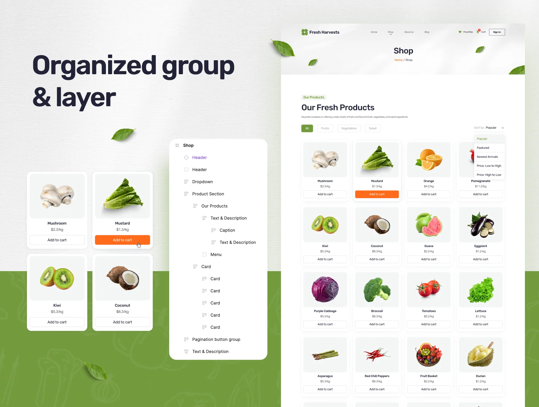 Fresh Harvest - Grocery E-Commerce Web UI Kit 5