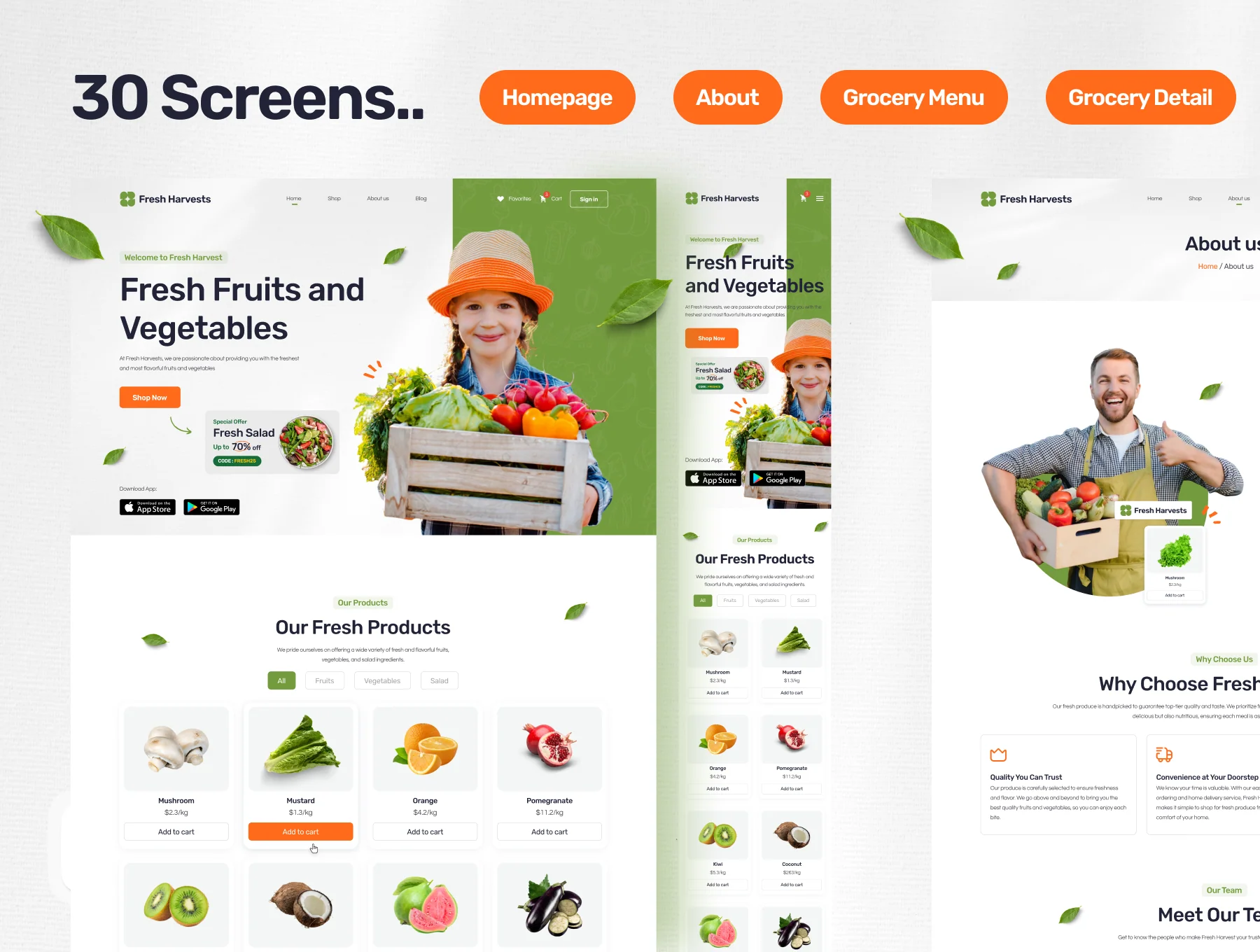 Fresh Harvest - Grocery E-Commerce Web UI Kit 7