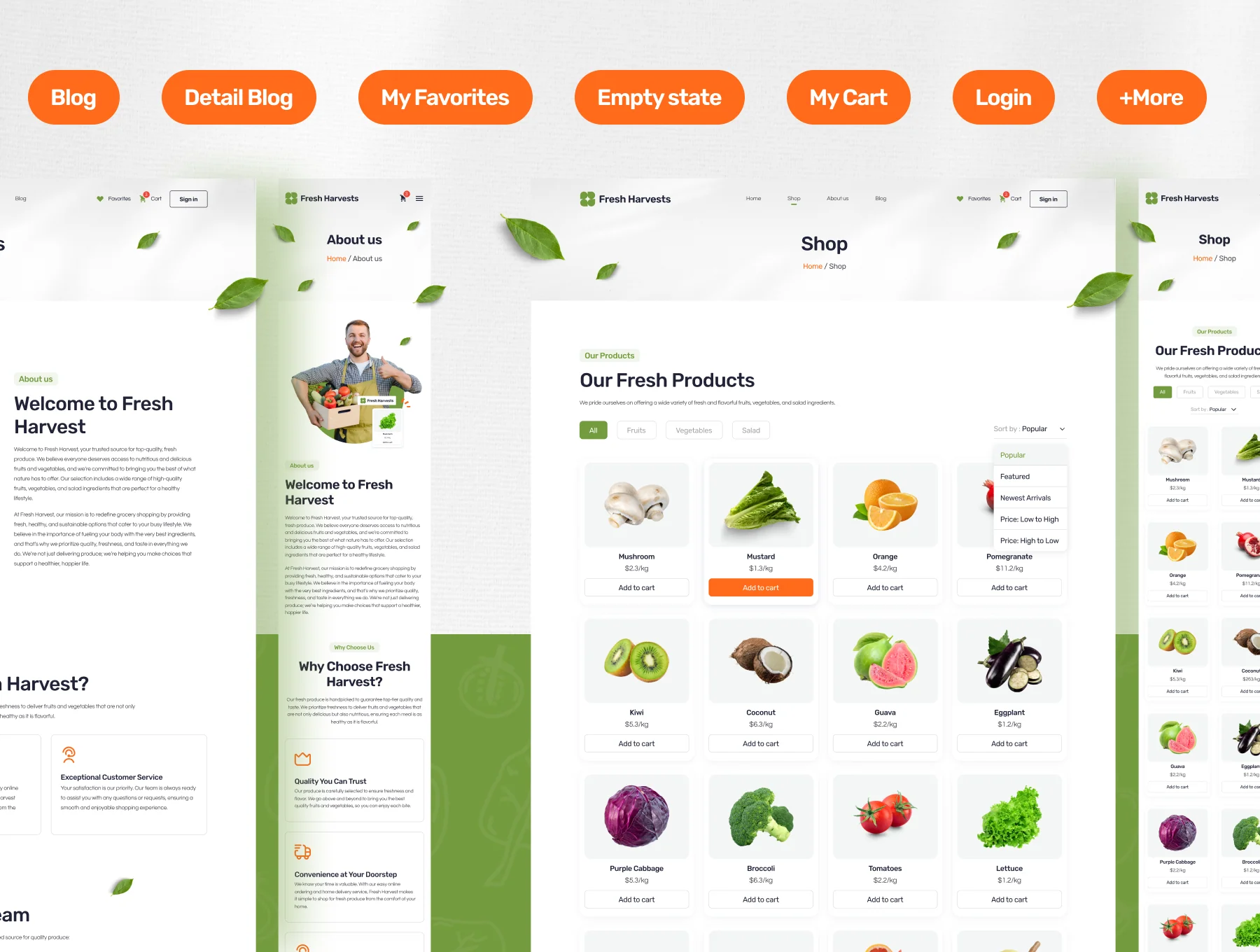 Fresh Harvest - Grocery E-Commerce Web UI Kit 8
