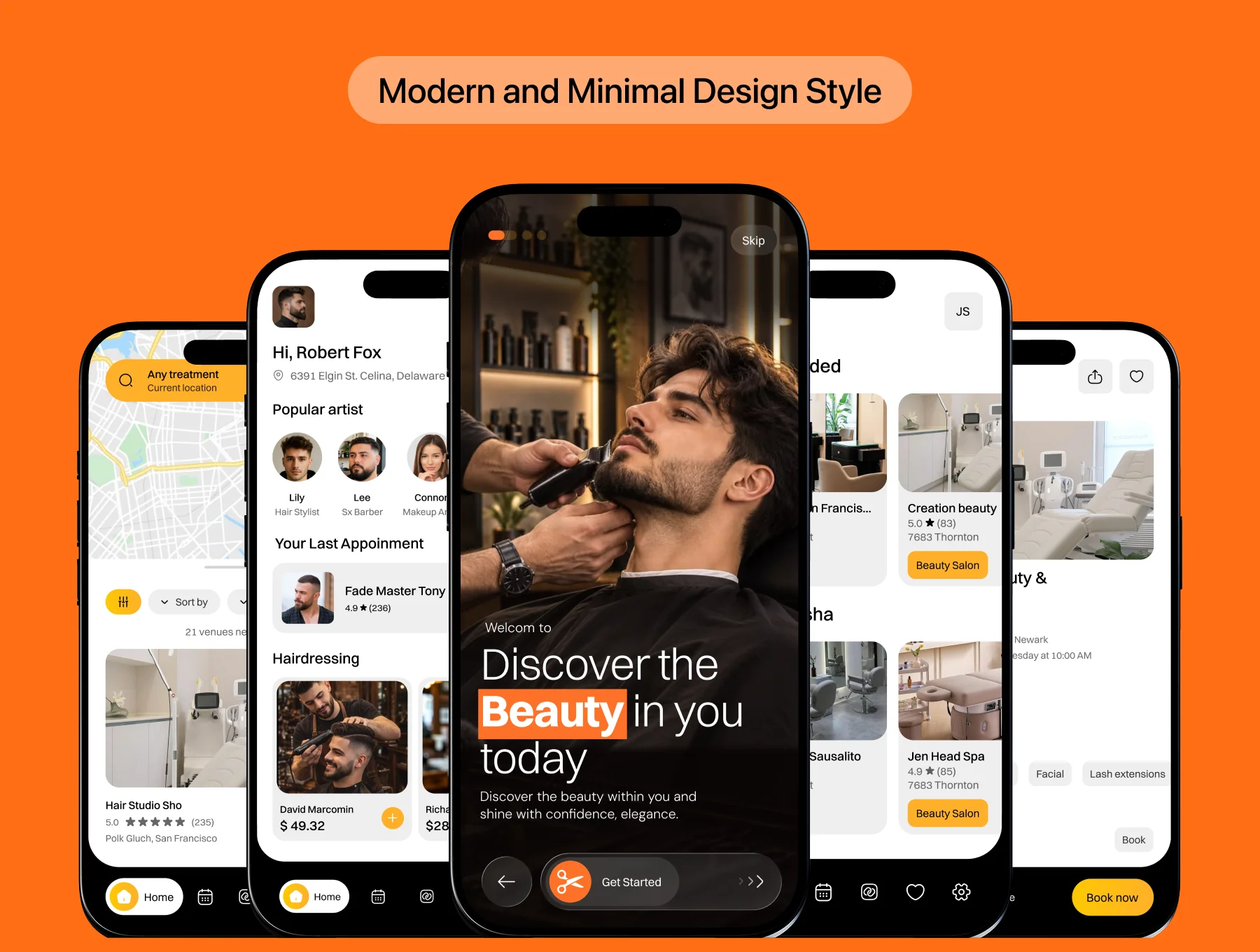 FRESHA — Beauty & Salon Mobile App UI Kit 3