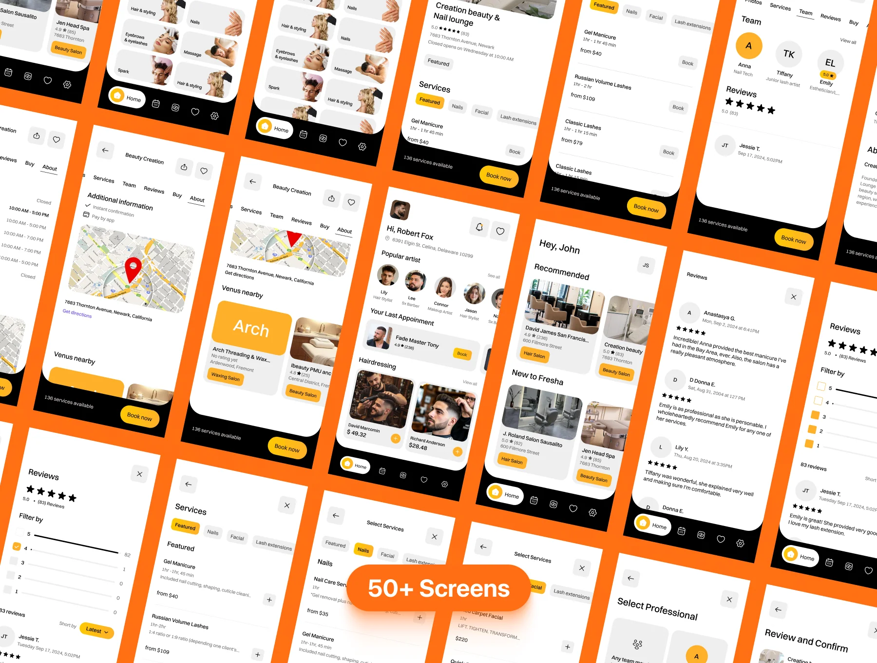 FRESHA — Beauty & Salon Mobile App UI Kit 4