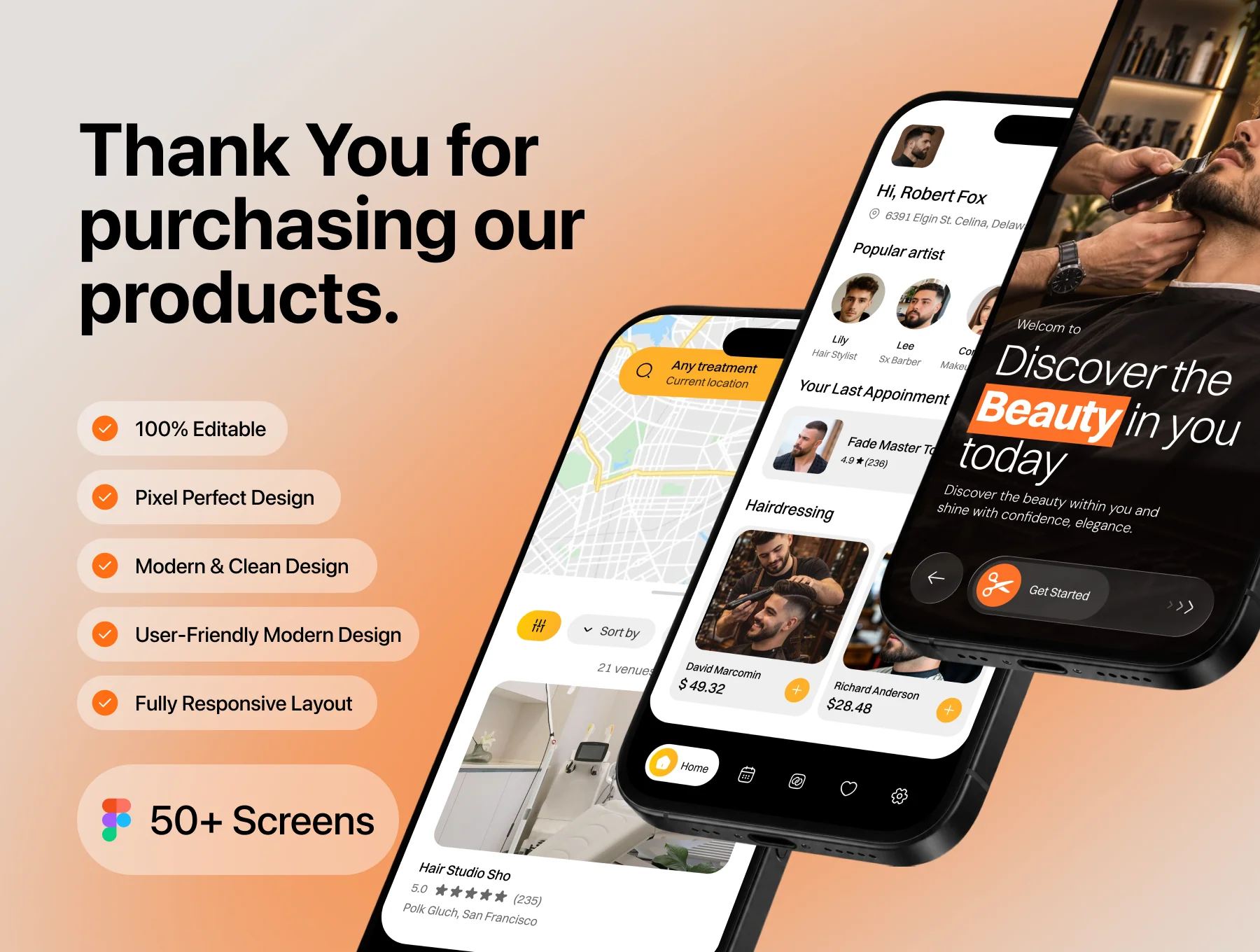 FRESHA — Beauty & Salon Mobile App UI Kit 6