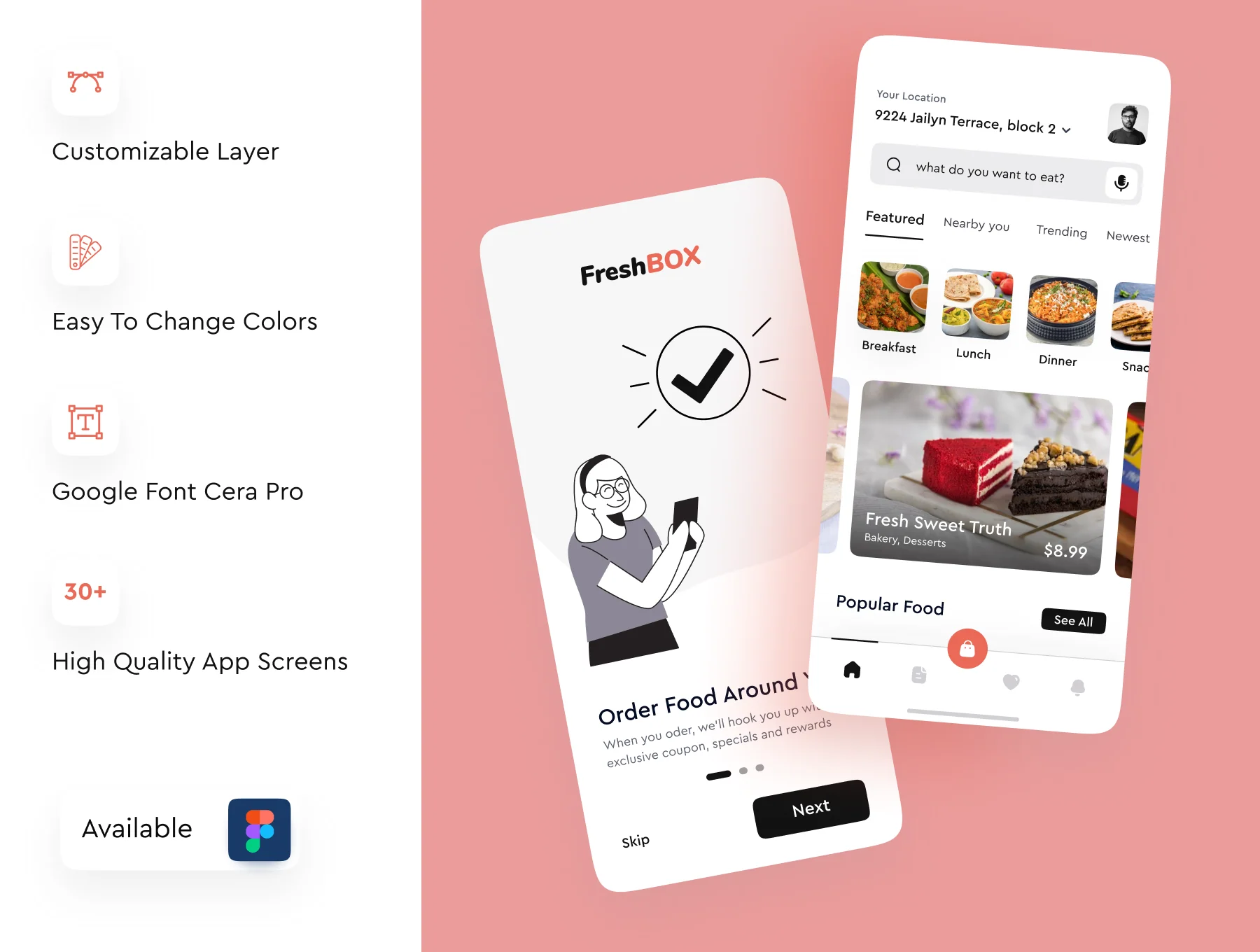 FreshBox - Premium Food Order App UI Kit 2